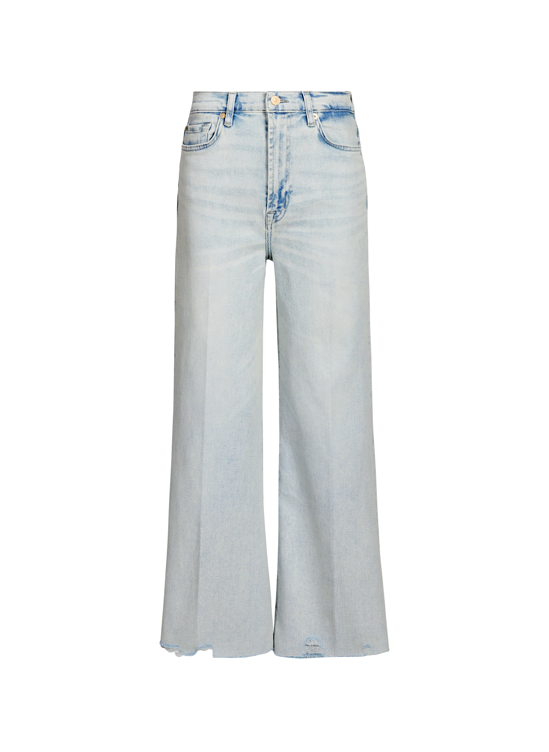 High-waisted cropped jeans 7 FOR ALL MANKIND Blue