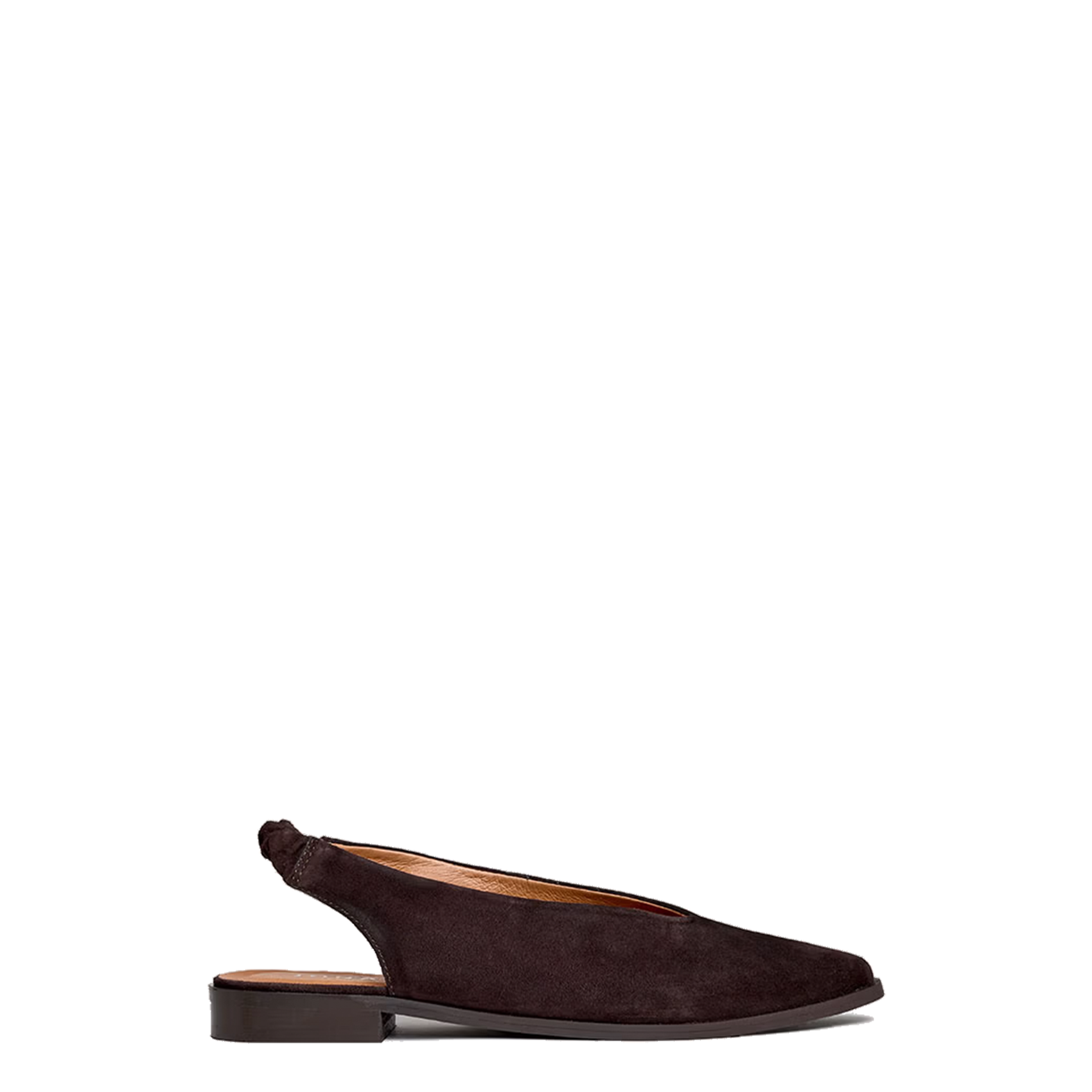 Ballerines à bouts pointus en cuir acajou JONAK Marron