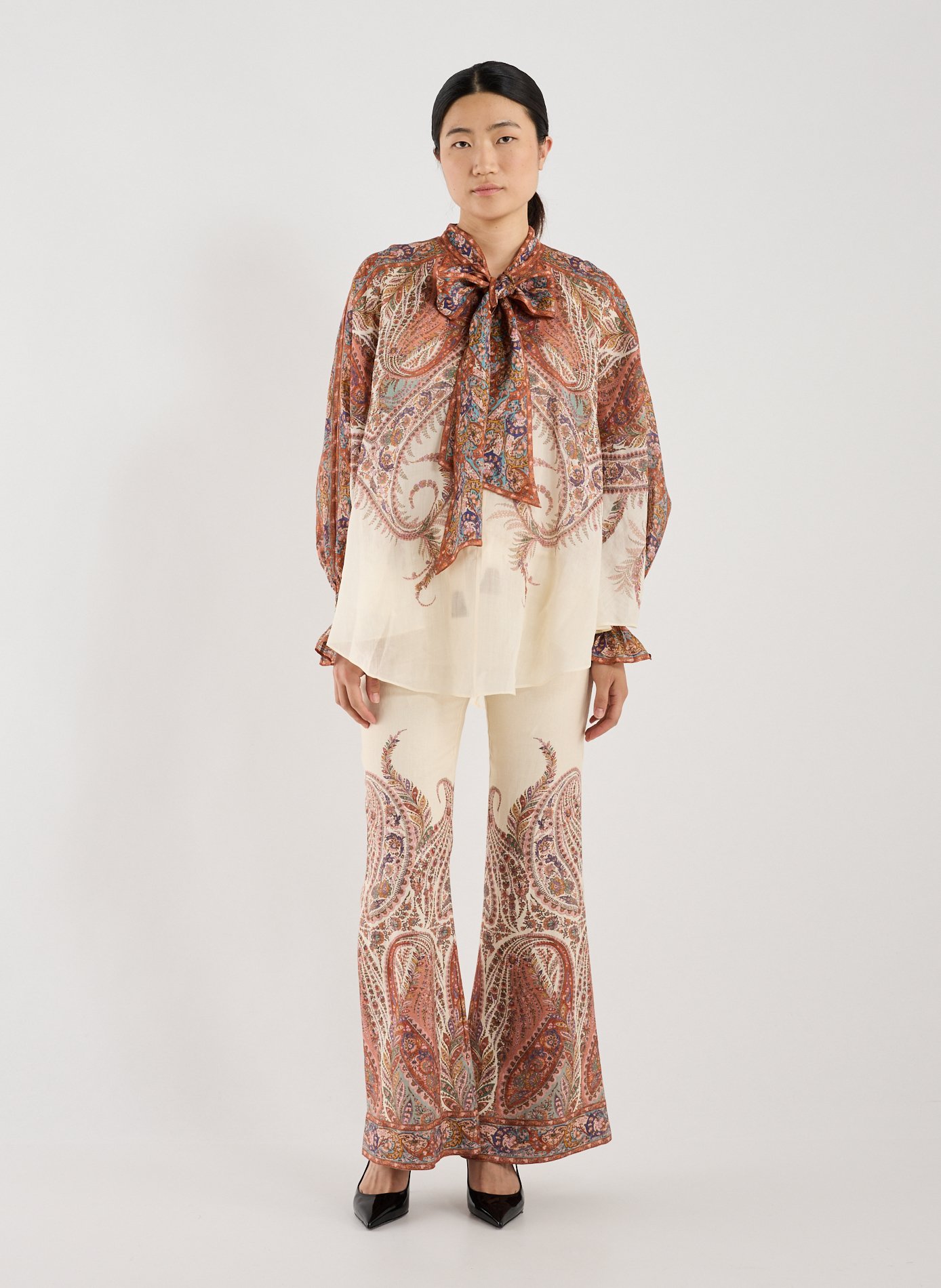 Blouse col lavallière Rhiannon ZIMMERMANN Multicolore