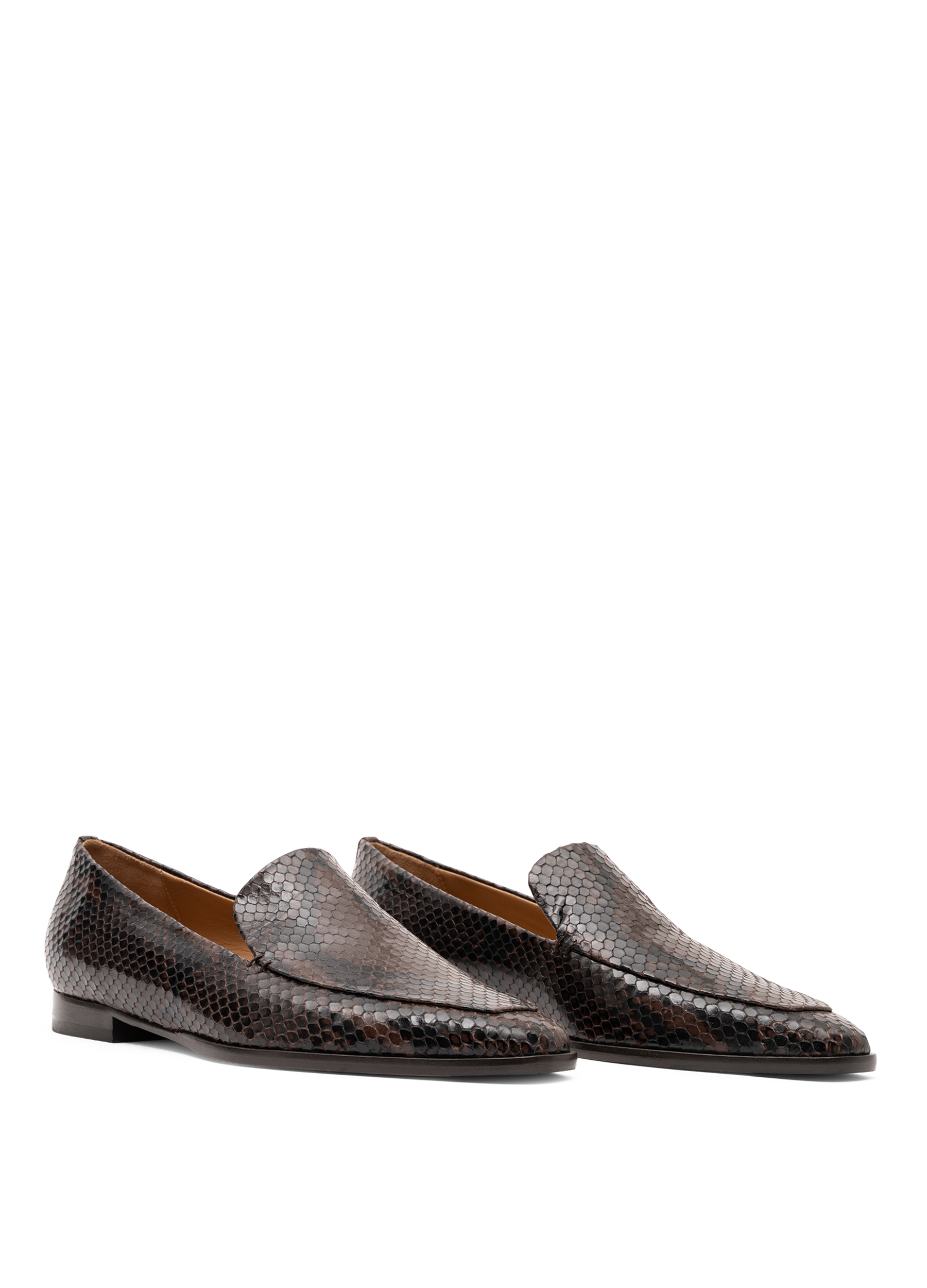 Mocassins douglas en python PARALLELE Marron