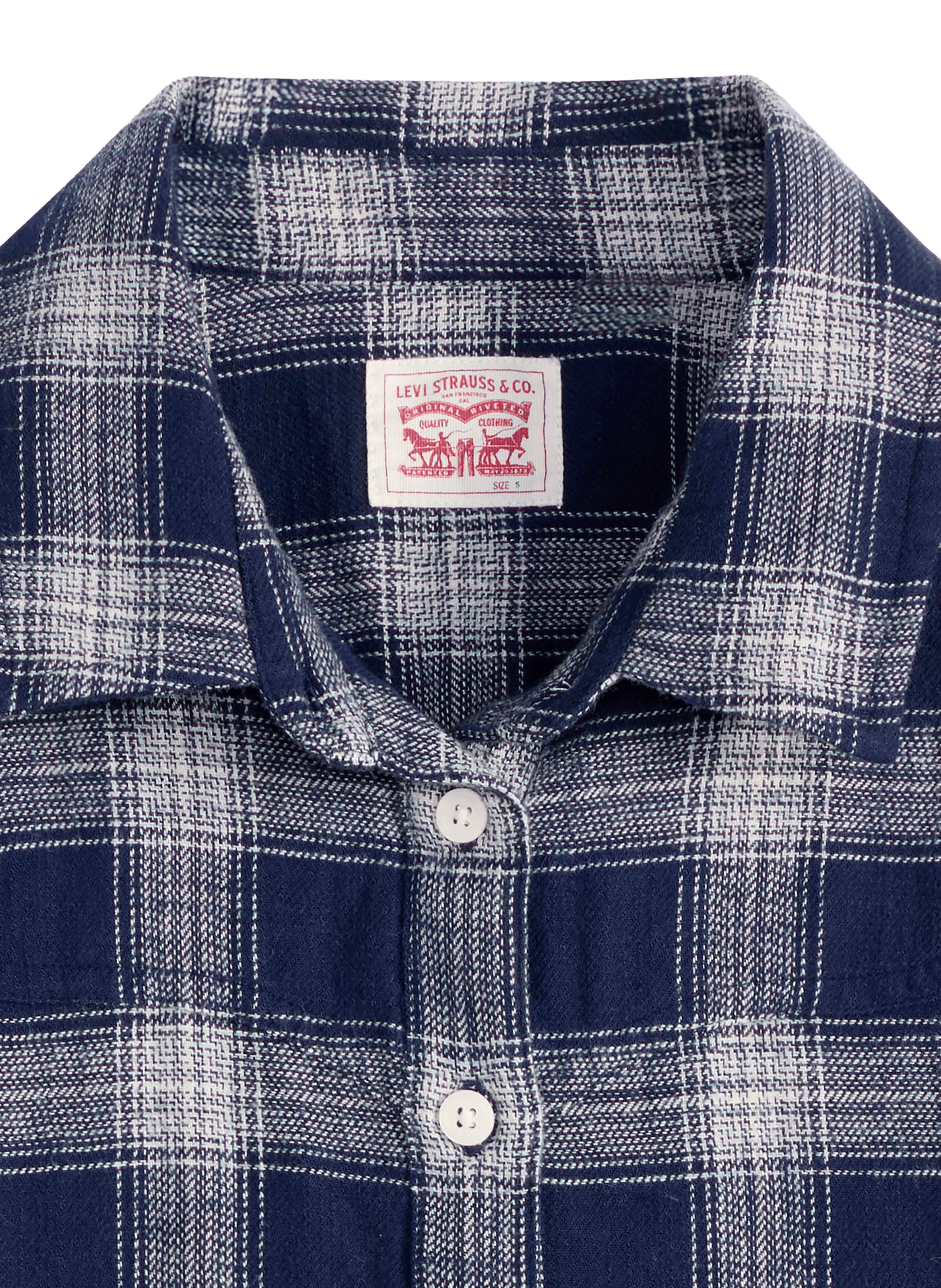 Chemise à carreaux en coton LEVI&#039;S Bleu