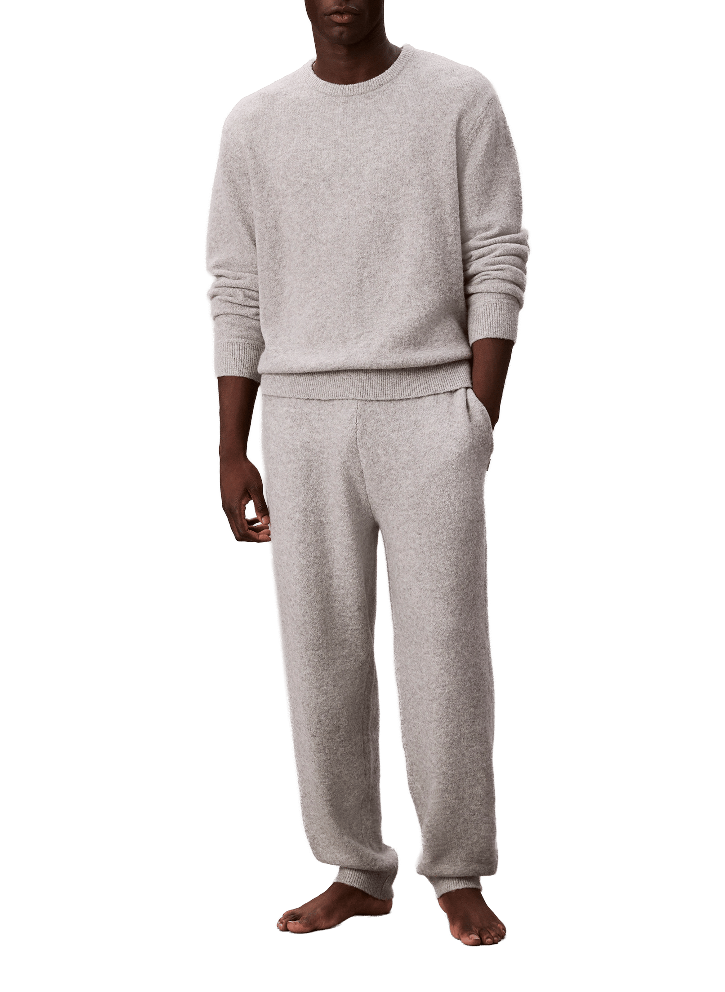 Knitted straight-fit jumper  CALVIN KLEIN Grey