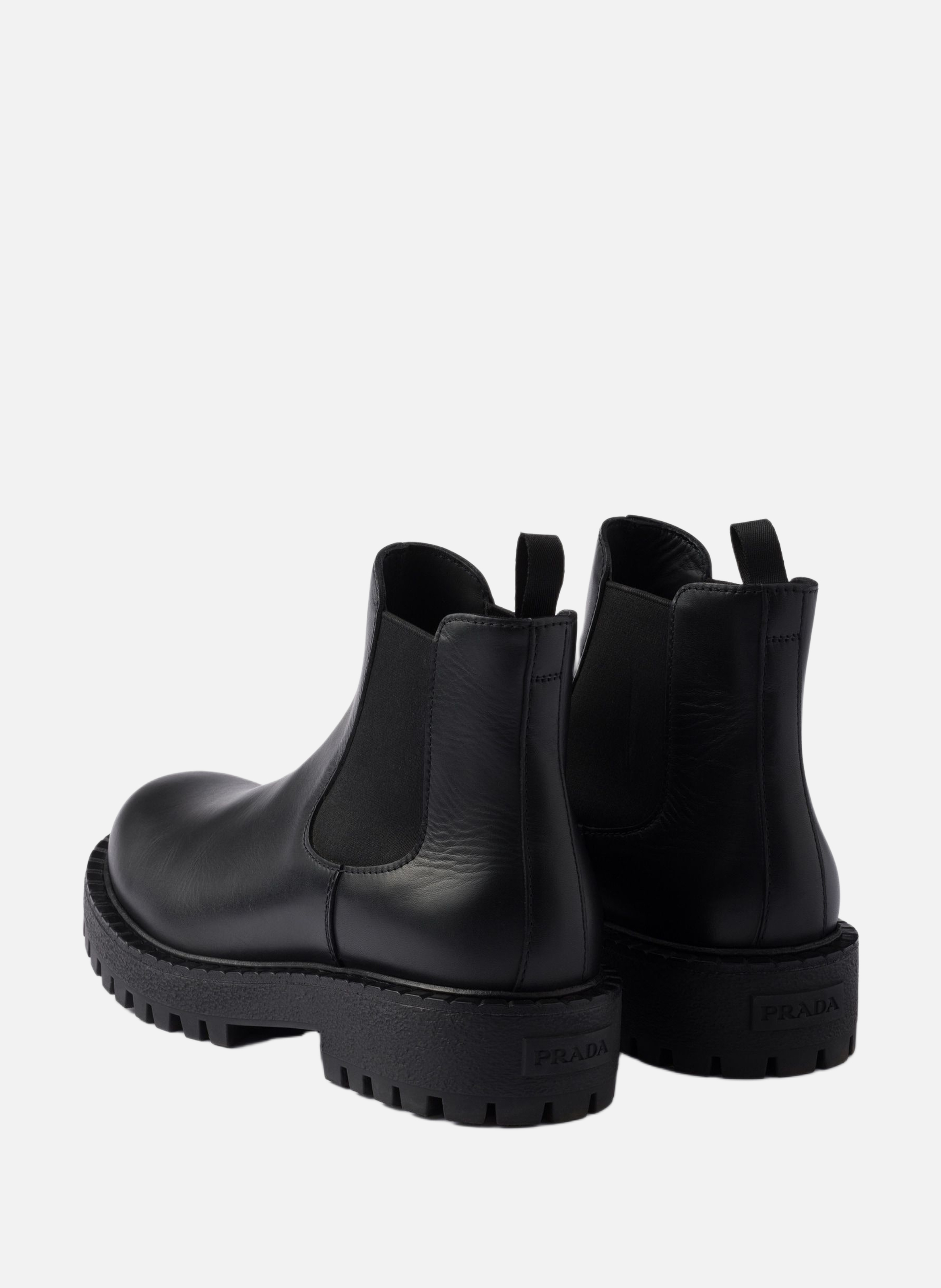 Bottines chelsea en cuir PRADA Noir