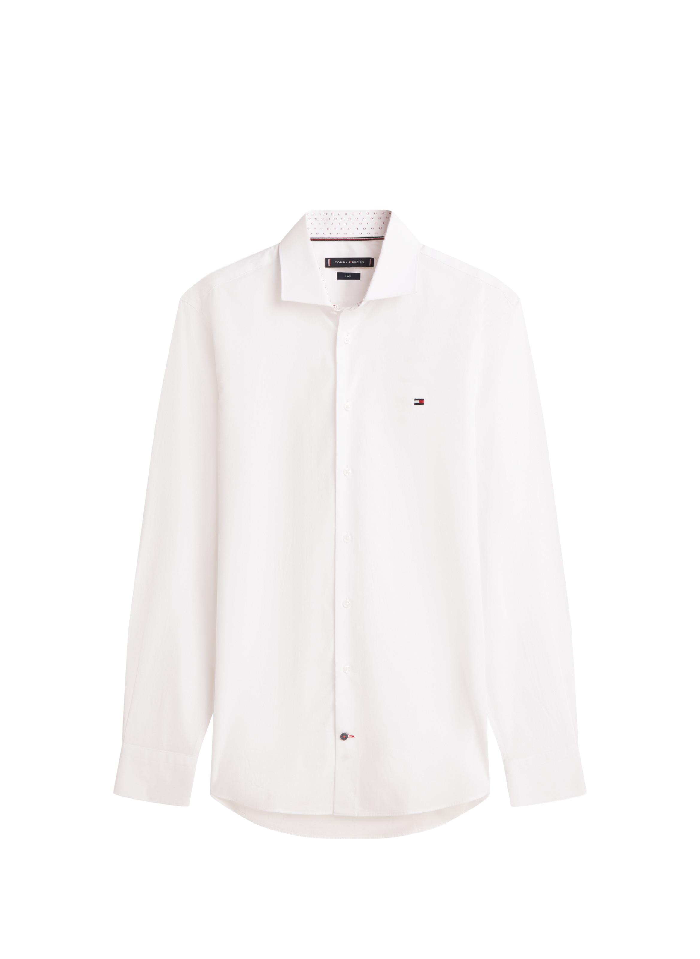 Chemise classique coupe droite en coton TOMMY HILFIGER Blanc