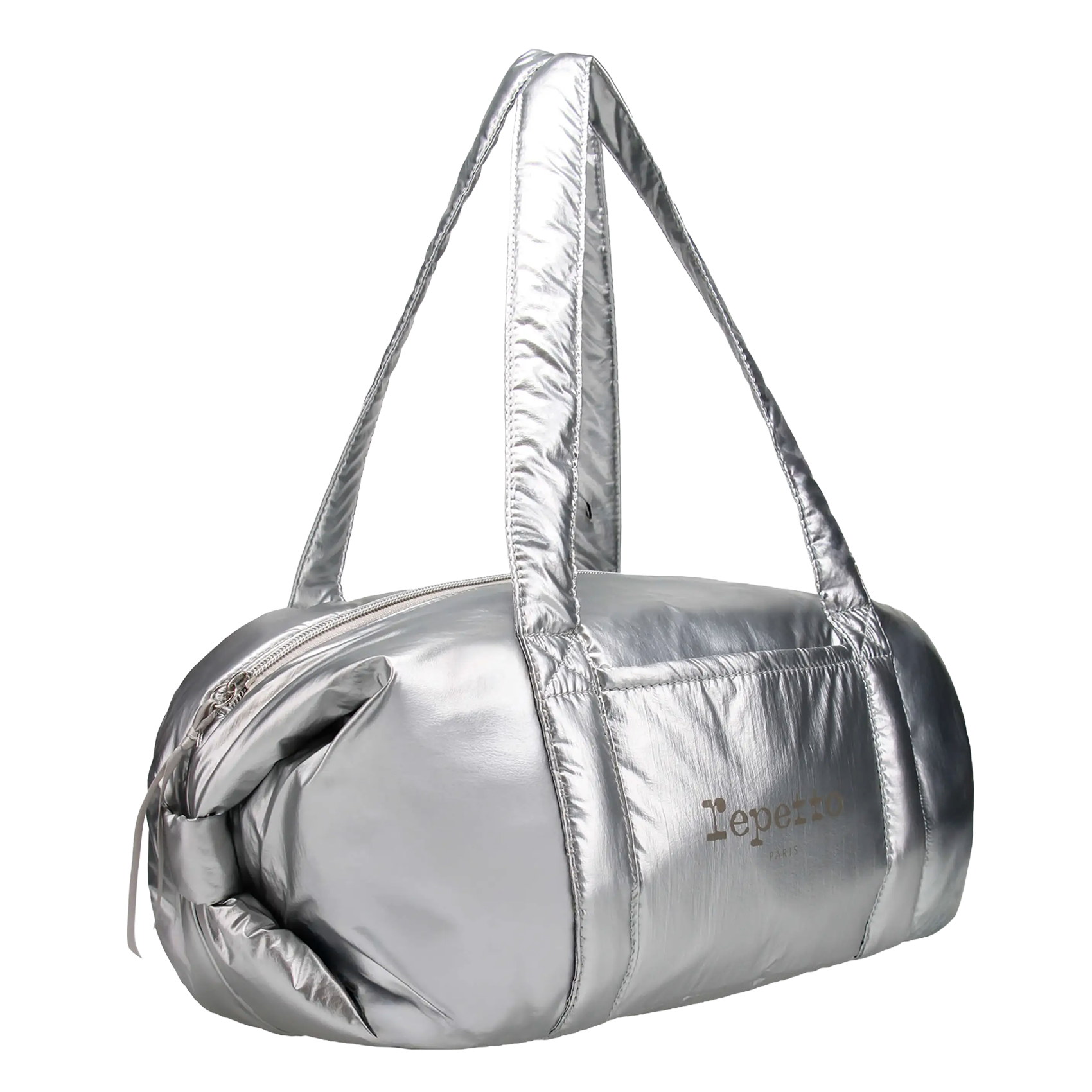 Sac polochon métallisé REPETTO Argent
