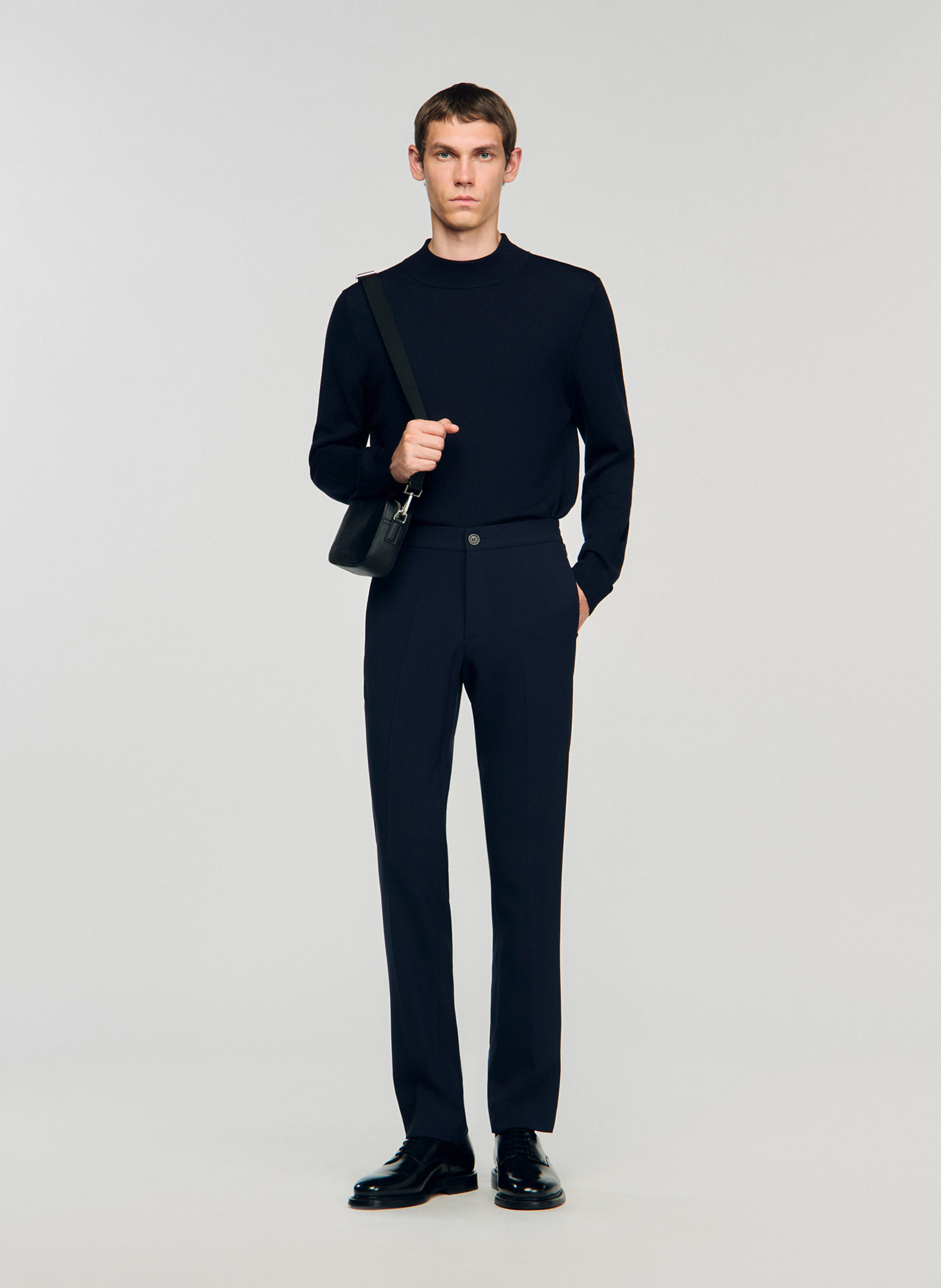 Pantalon droit SANDRO Bleu