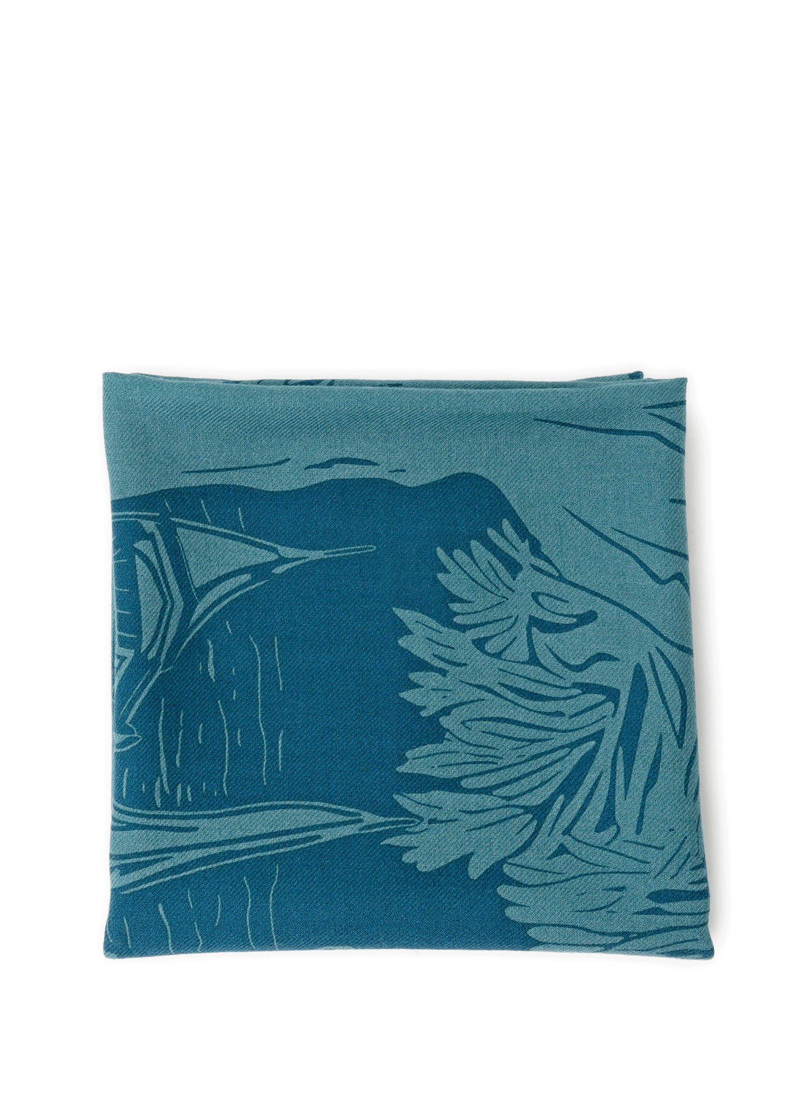 Square wool scarf PETRUSSE Blue