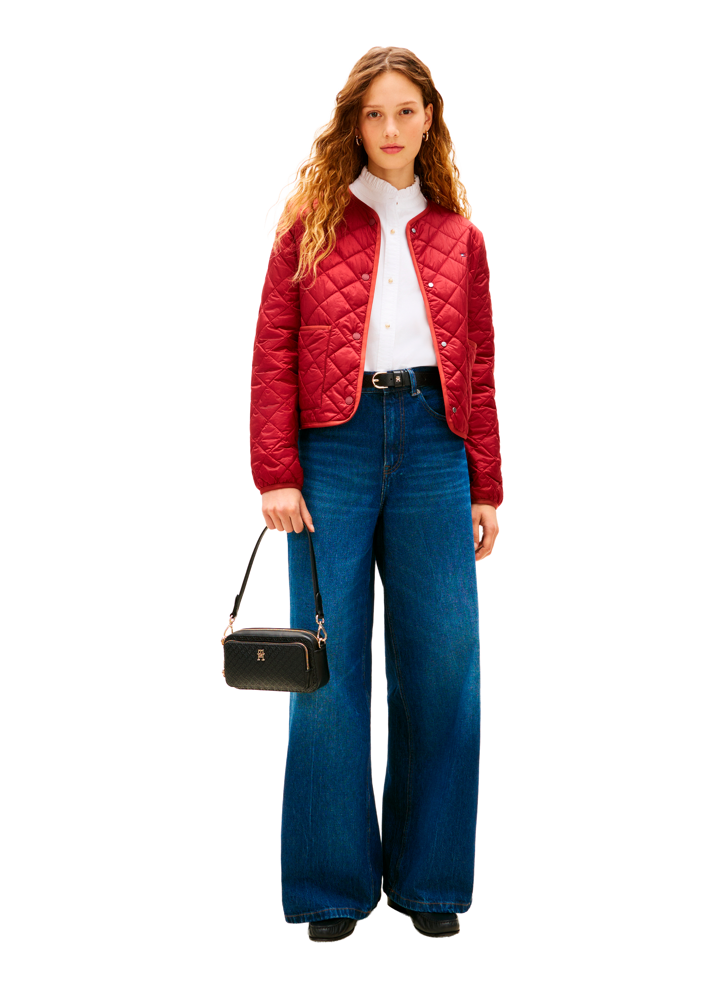 Sac à bandoulière à monogramme TH TOMMY HILFIGER Noir