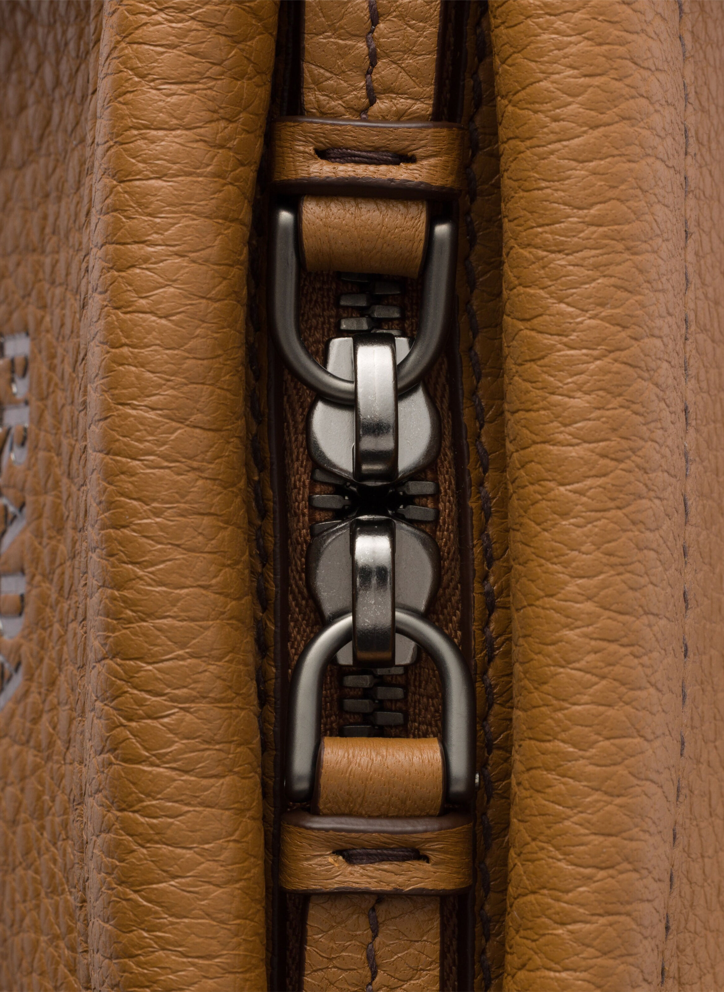 Grand cabas en cuir PRADA Marron