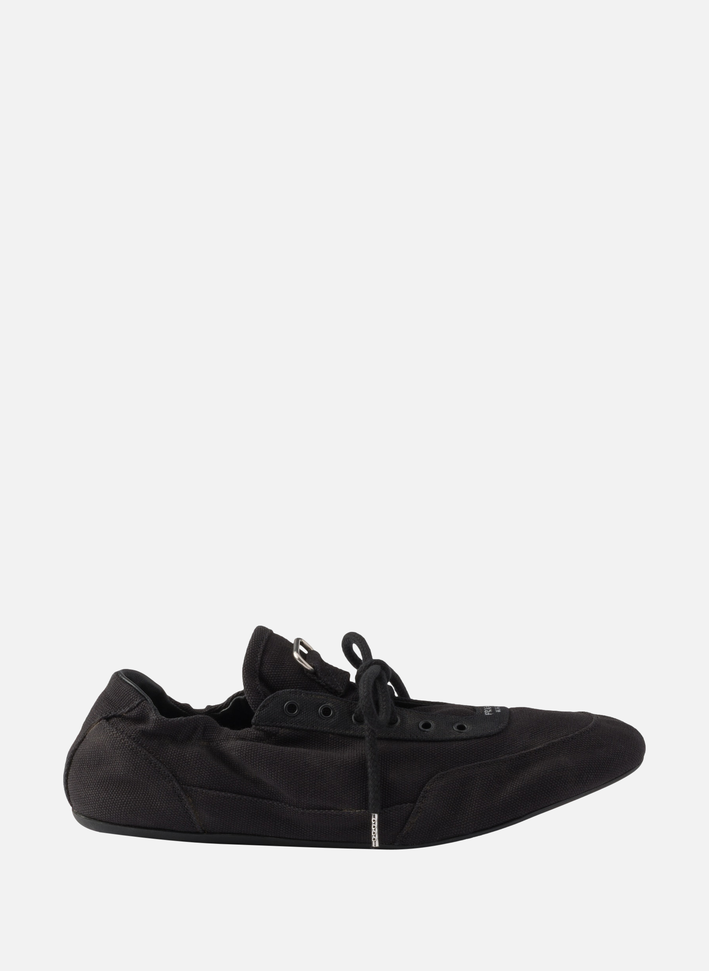 Baskets en toile collapse PRADA Noir