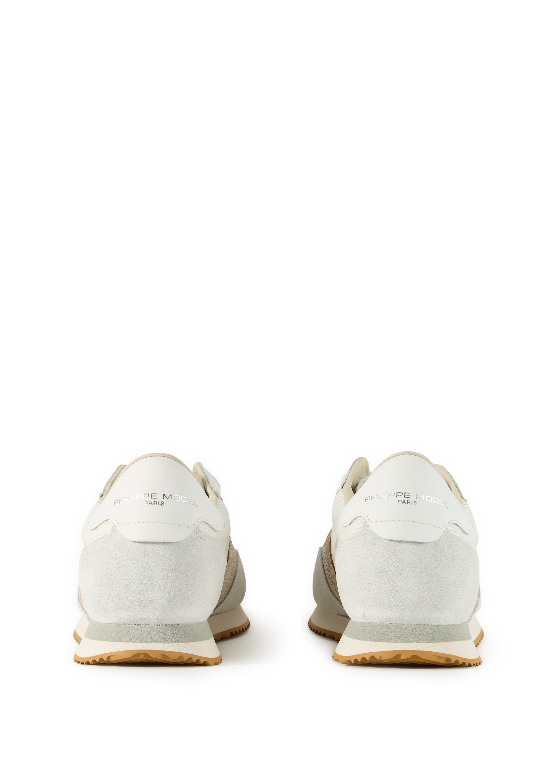 Blville leather and mixed cotton sneakers PHILIPPE MODEL White