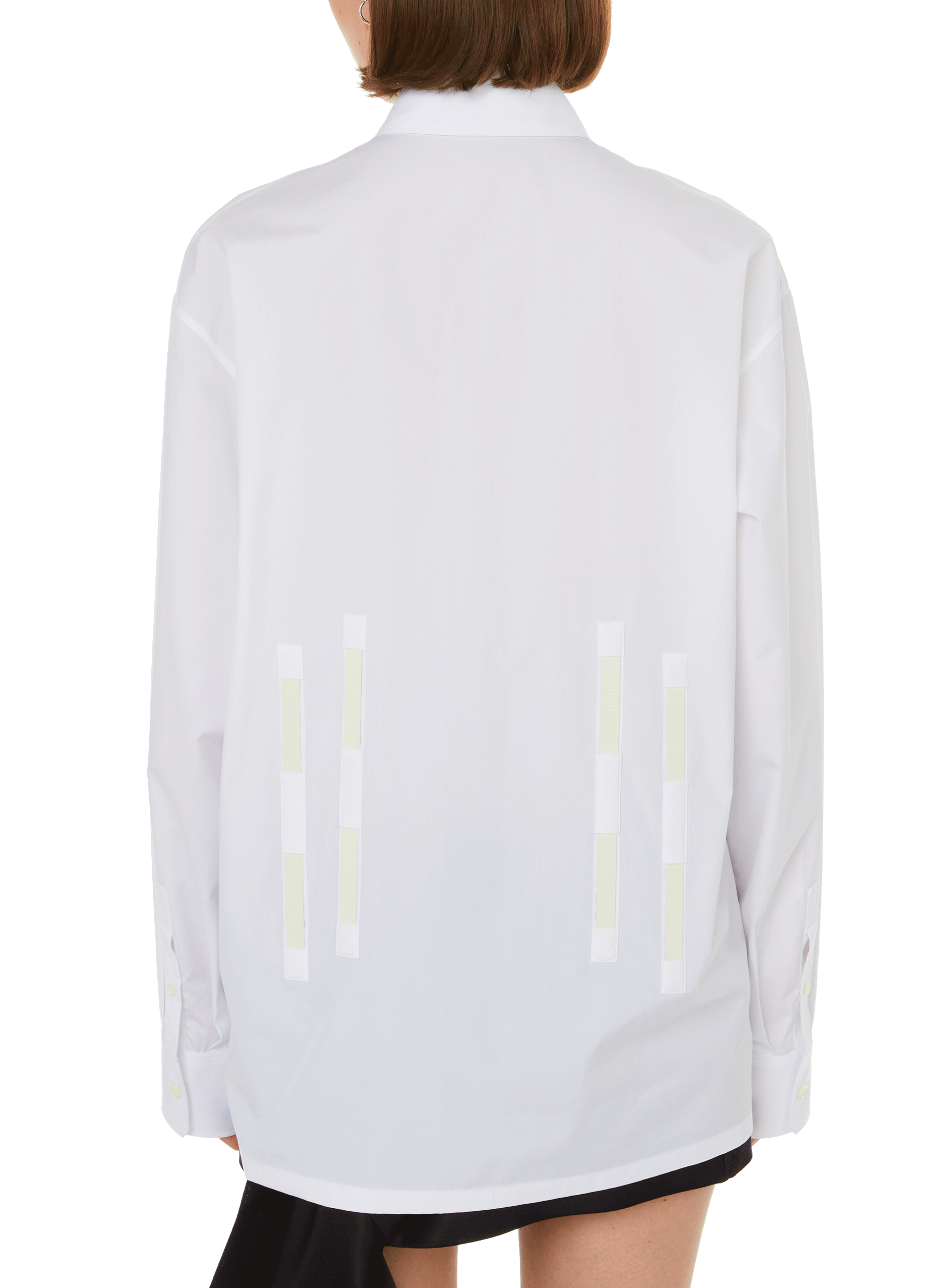 Cotton poplin shirt PRADA White