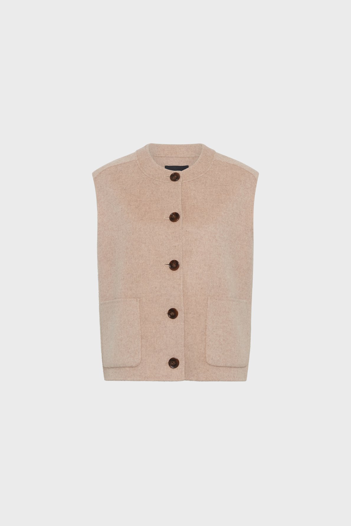 Veste sans manche en laine fine - talmine GERARD DAREL Beige