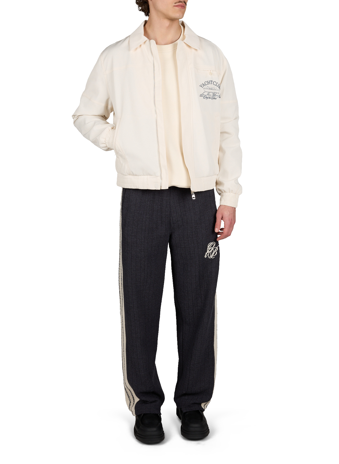 Embroidered White Club Jacket ONLY THE BLIND Multicolour