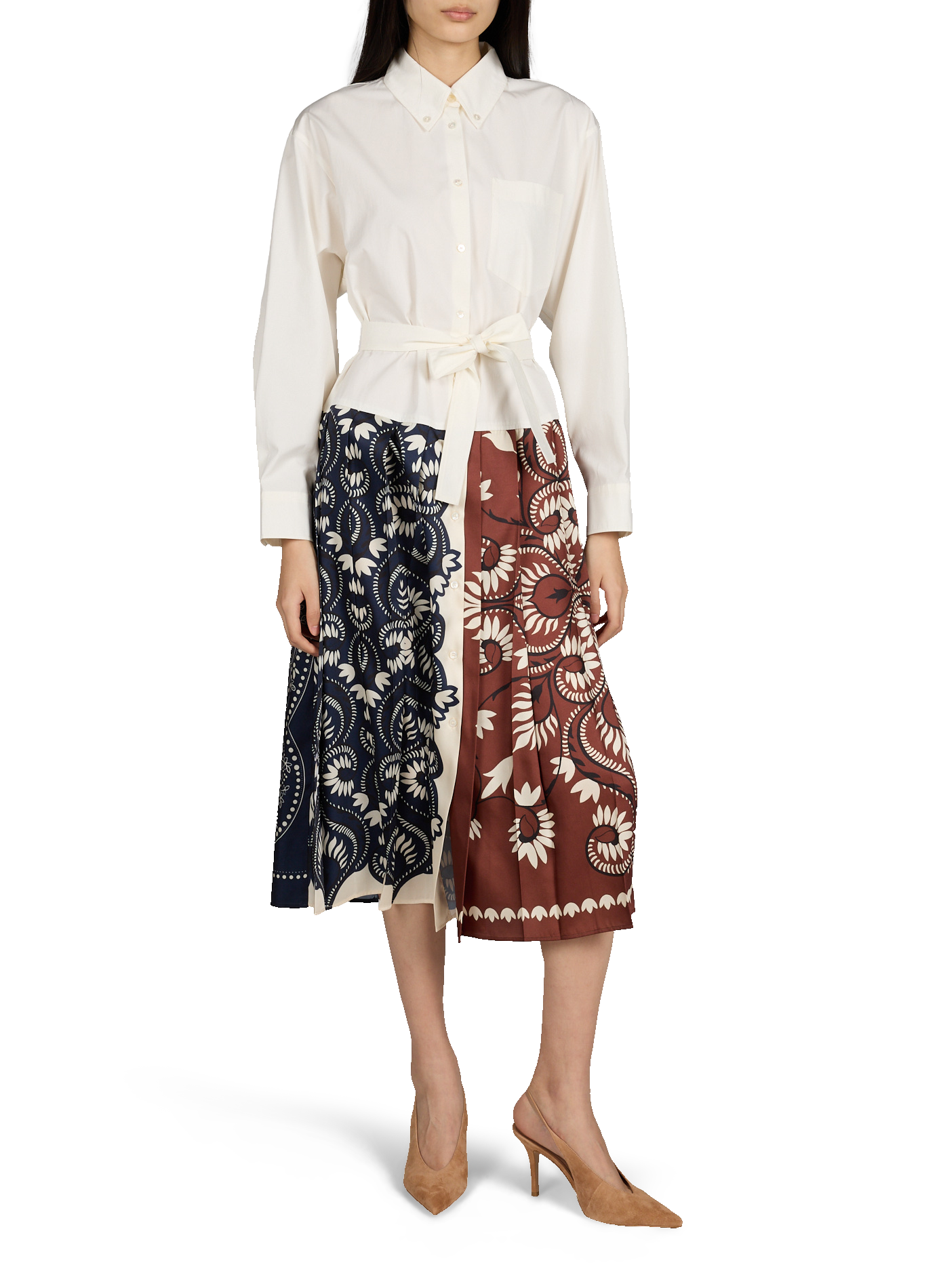 Sling-back Primo in suede leather GUESS Brown