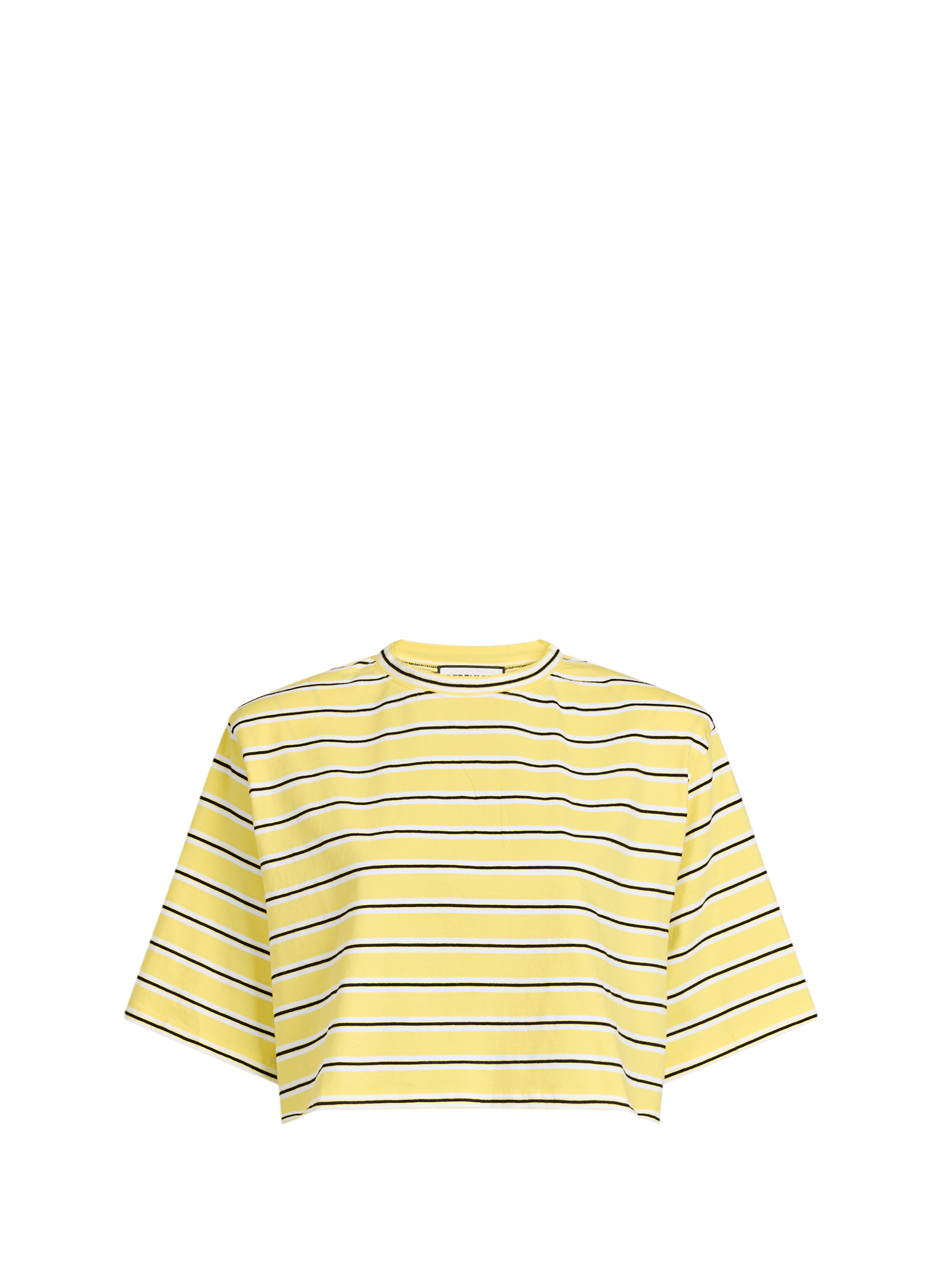 Tee-shirt court ample à rayures BERENICE Jaune