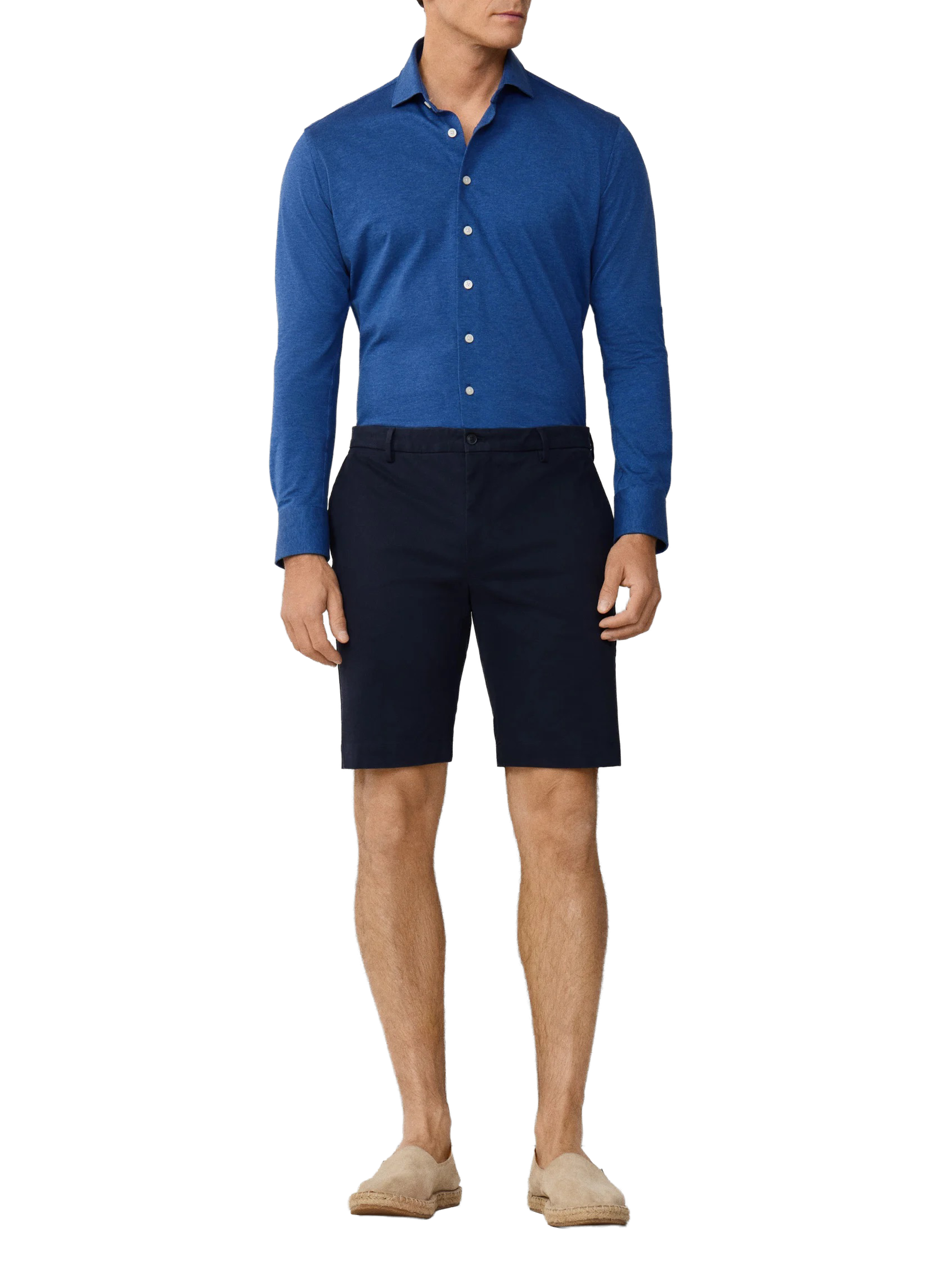 Bermuda droit en coton mélangé HACKETT Bleu