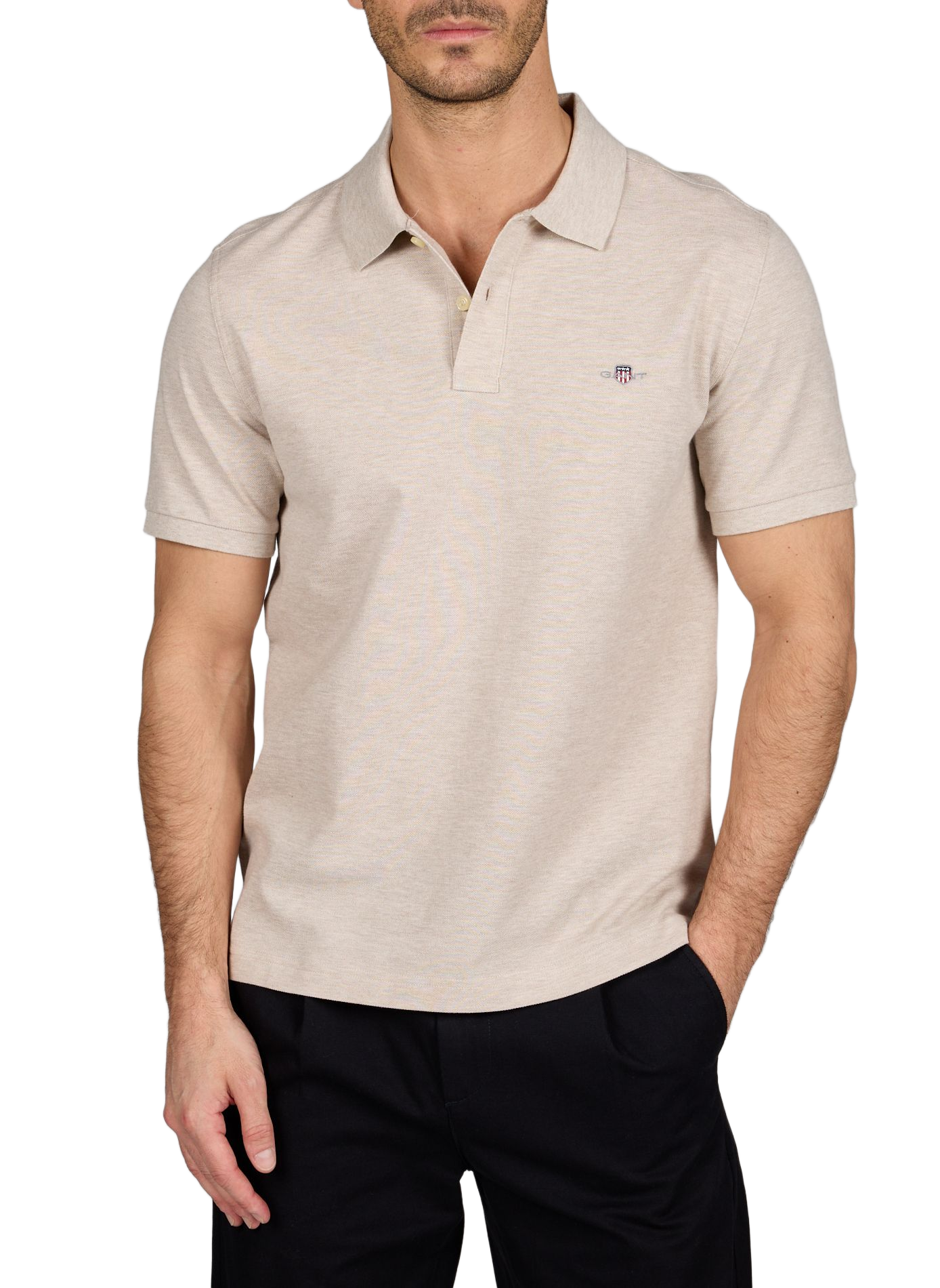 Katoenen polo GANT Beige