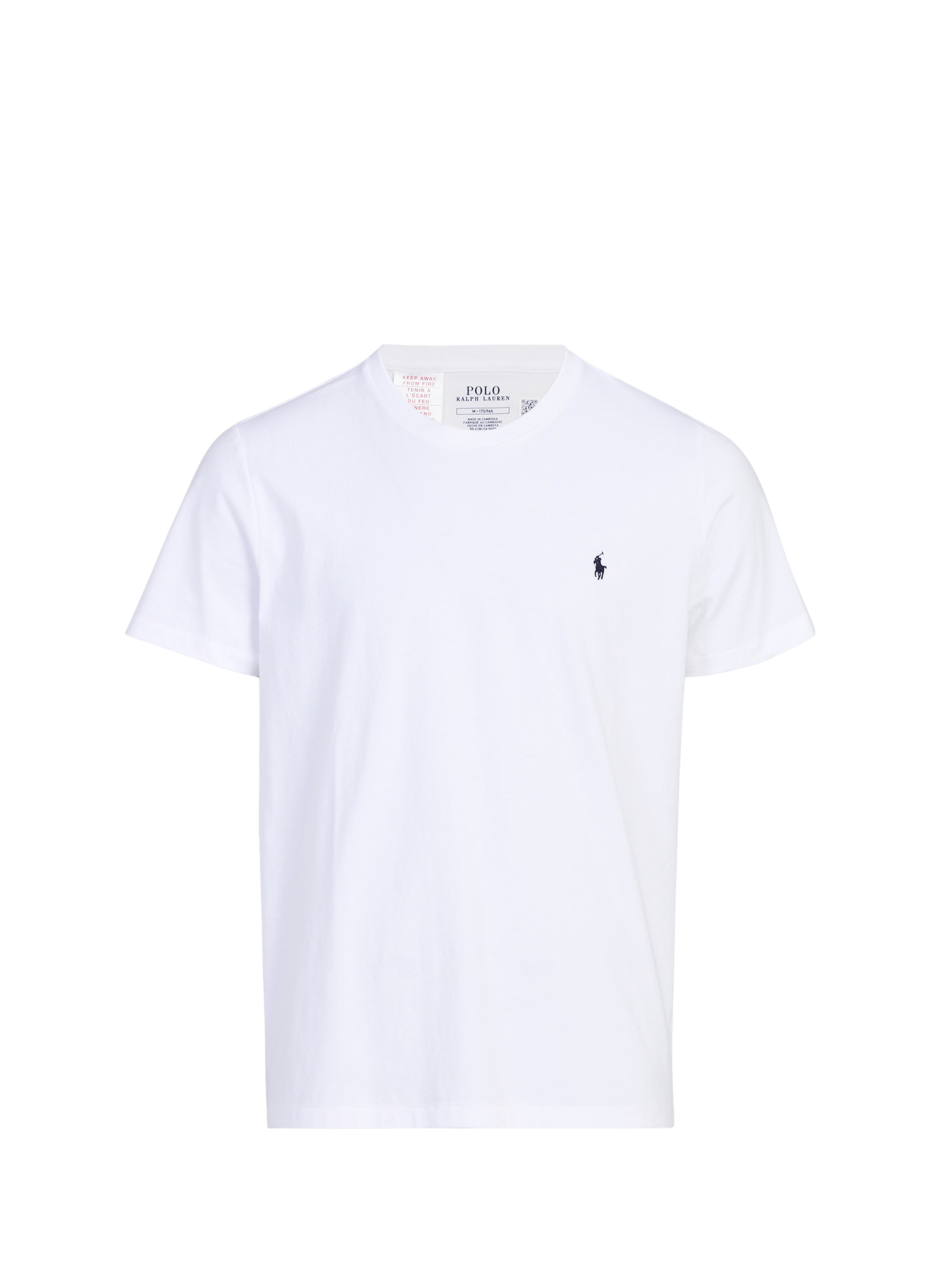 Camiseta de algodón  White - navy pp