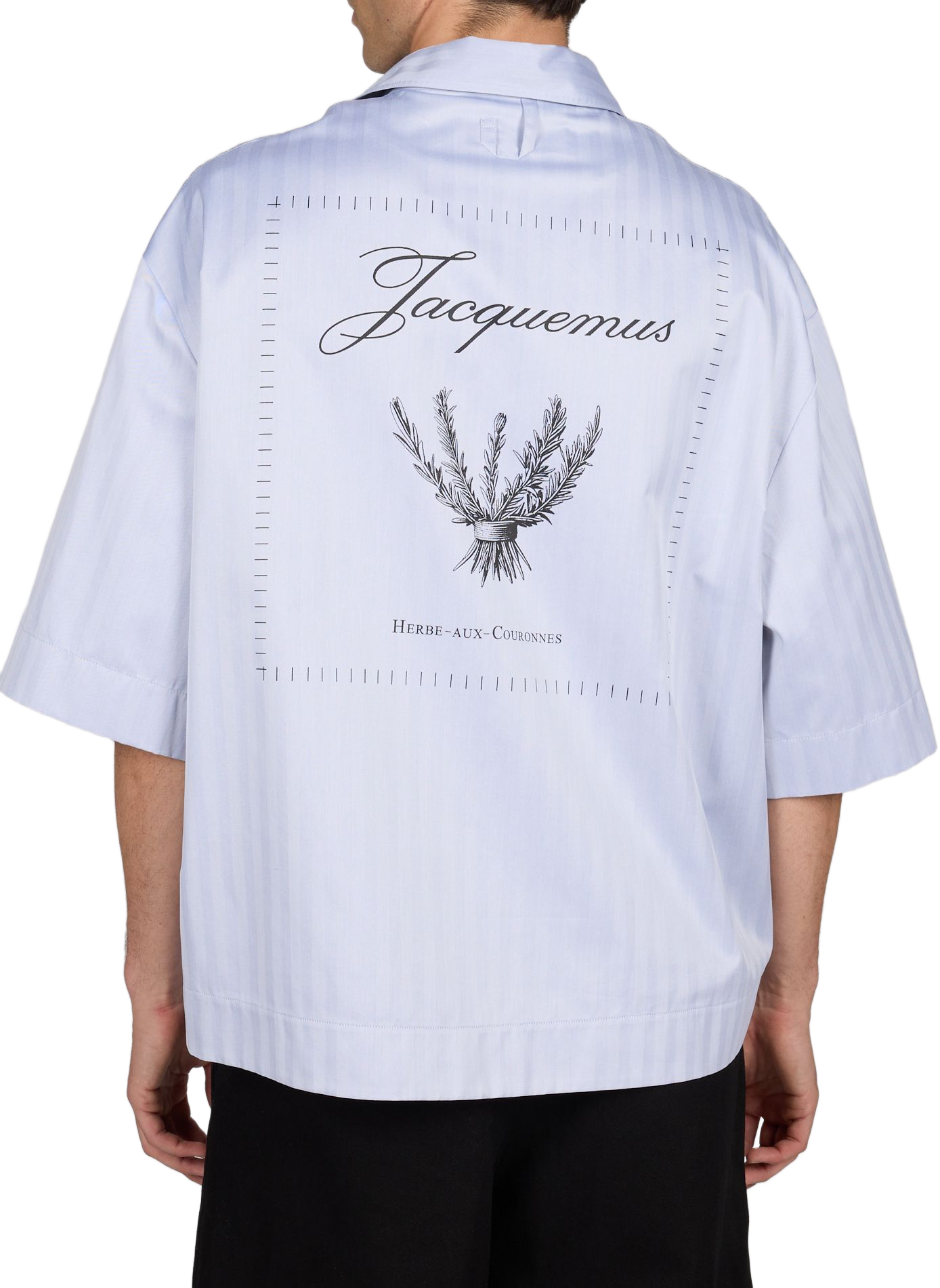 The striped cotton Cardigan shirt JACQUEMUS Blue