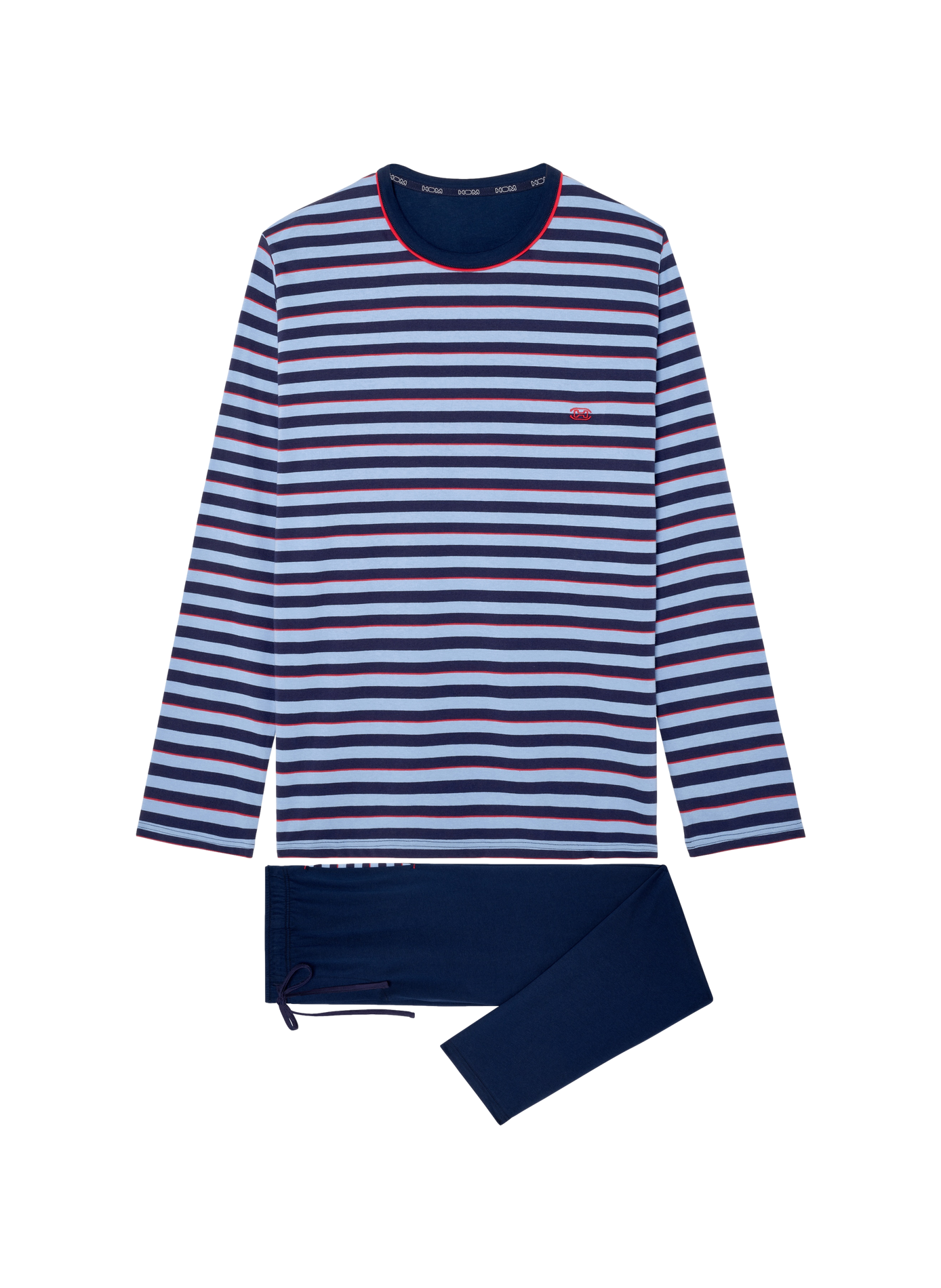 Ensemble de pyjama long en coton HOM Bleu