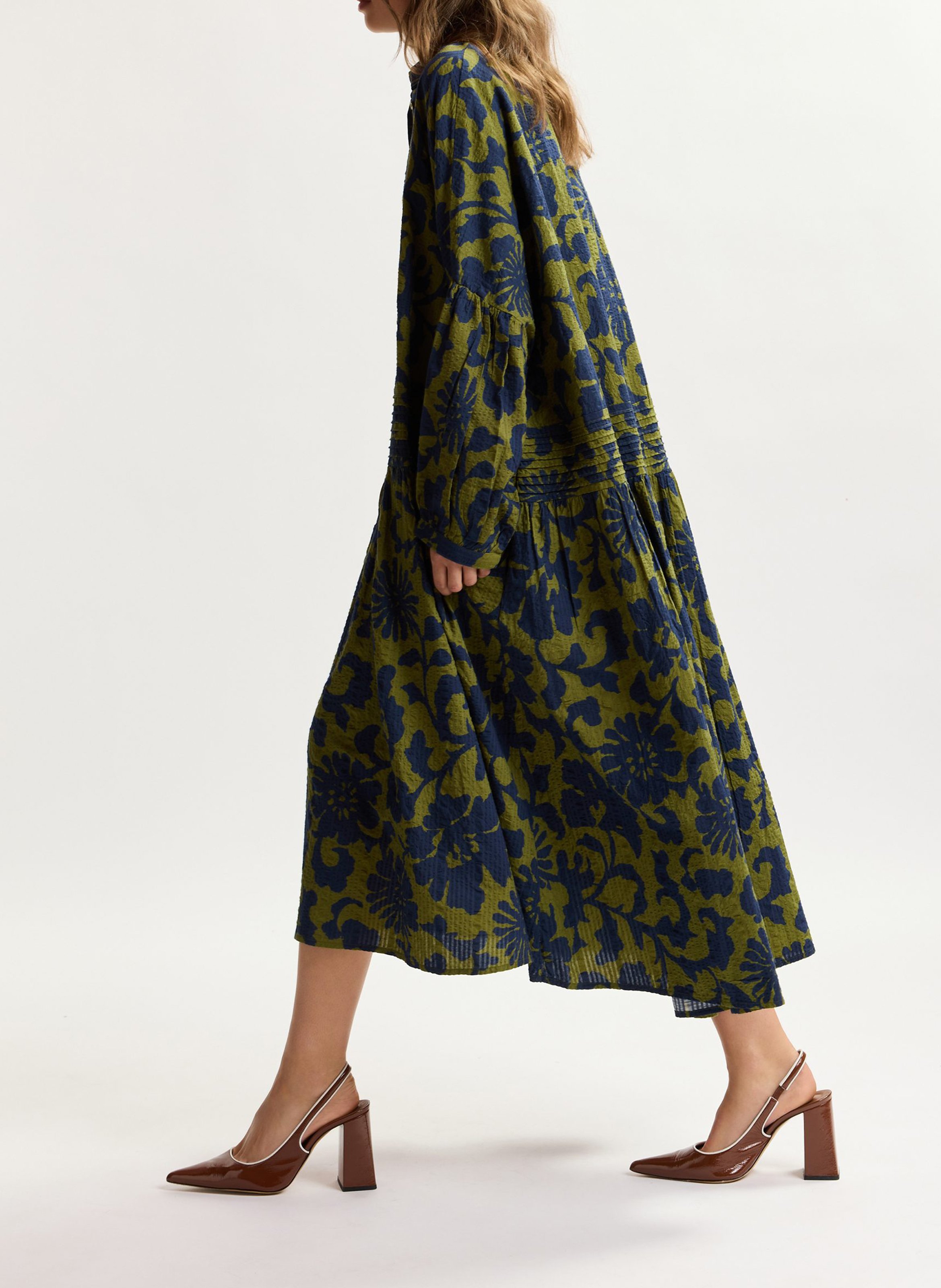 Robe chemise ample imprimée jea Vert
