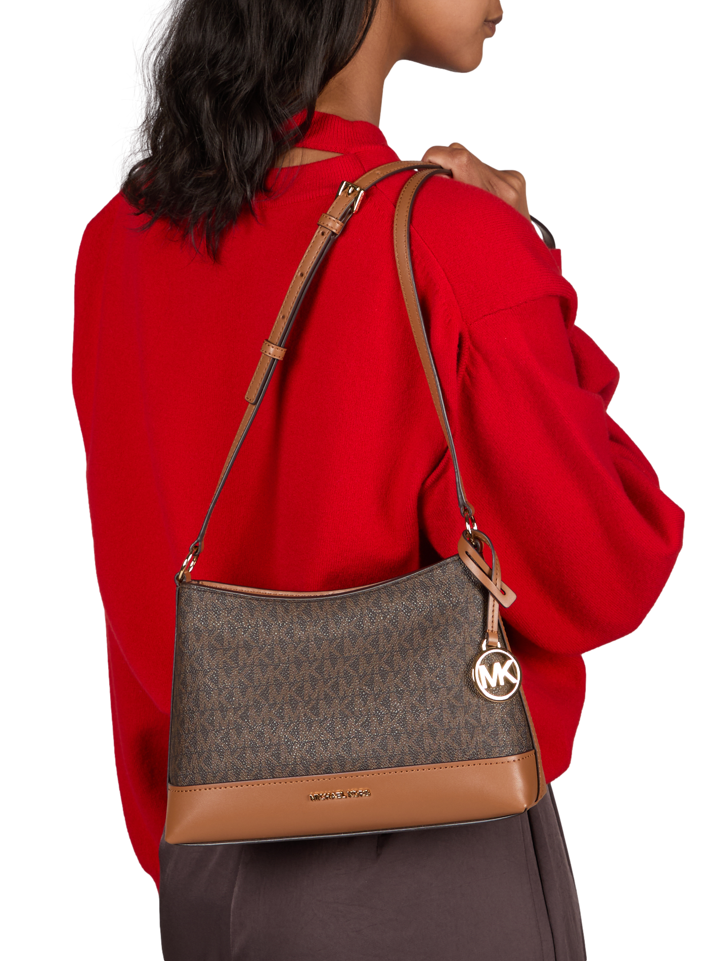 Sac à main Andie Small logotypé MICHAEL KORS Marron