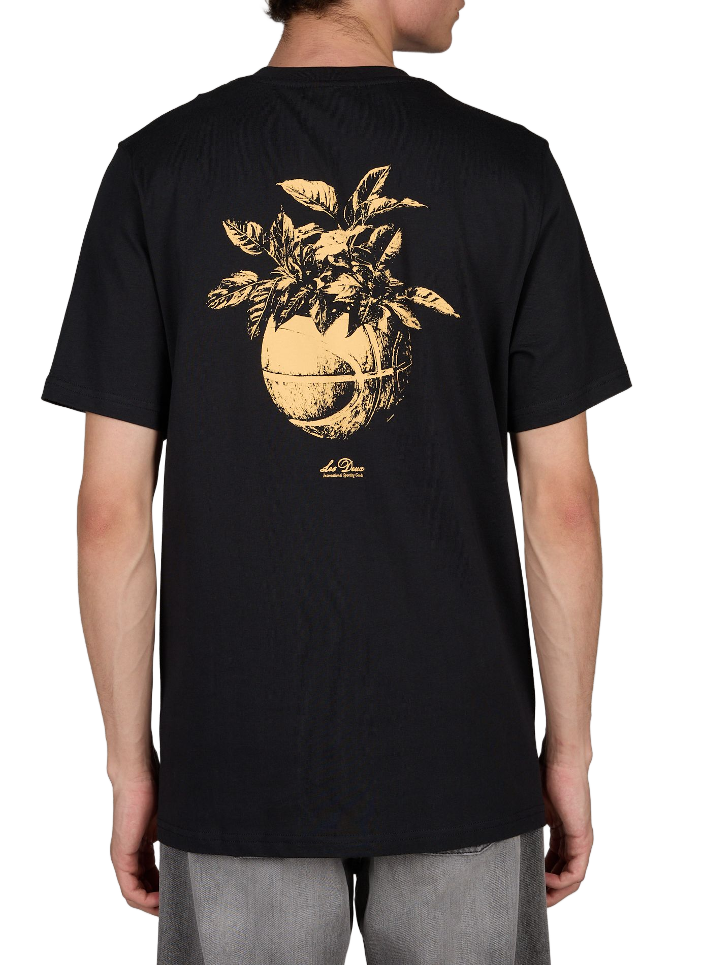 Camiseta de manga corta de algodón LES DEUX Negro