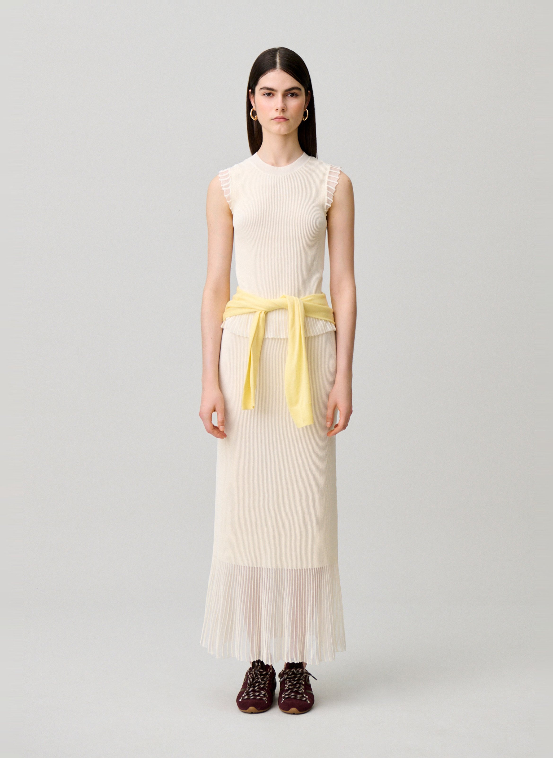 Jupe midi CLAUDIE PIERLOT Beige