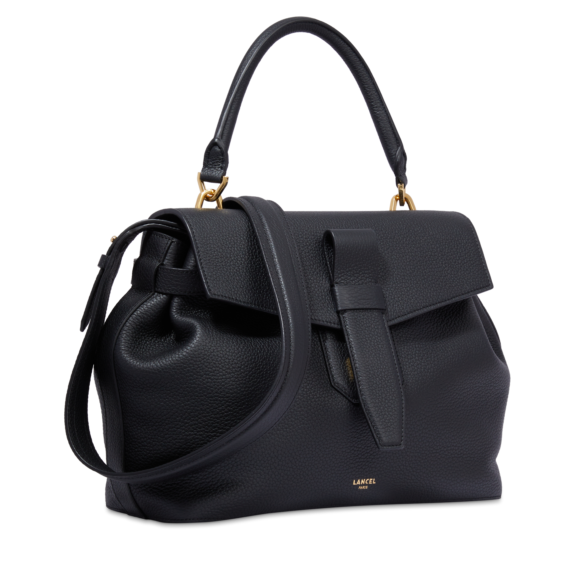 Handtas Charlie van Lancel in korrelig rundleer LANCEL Zwart
