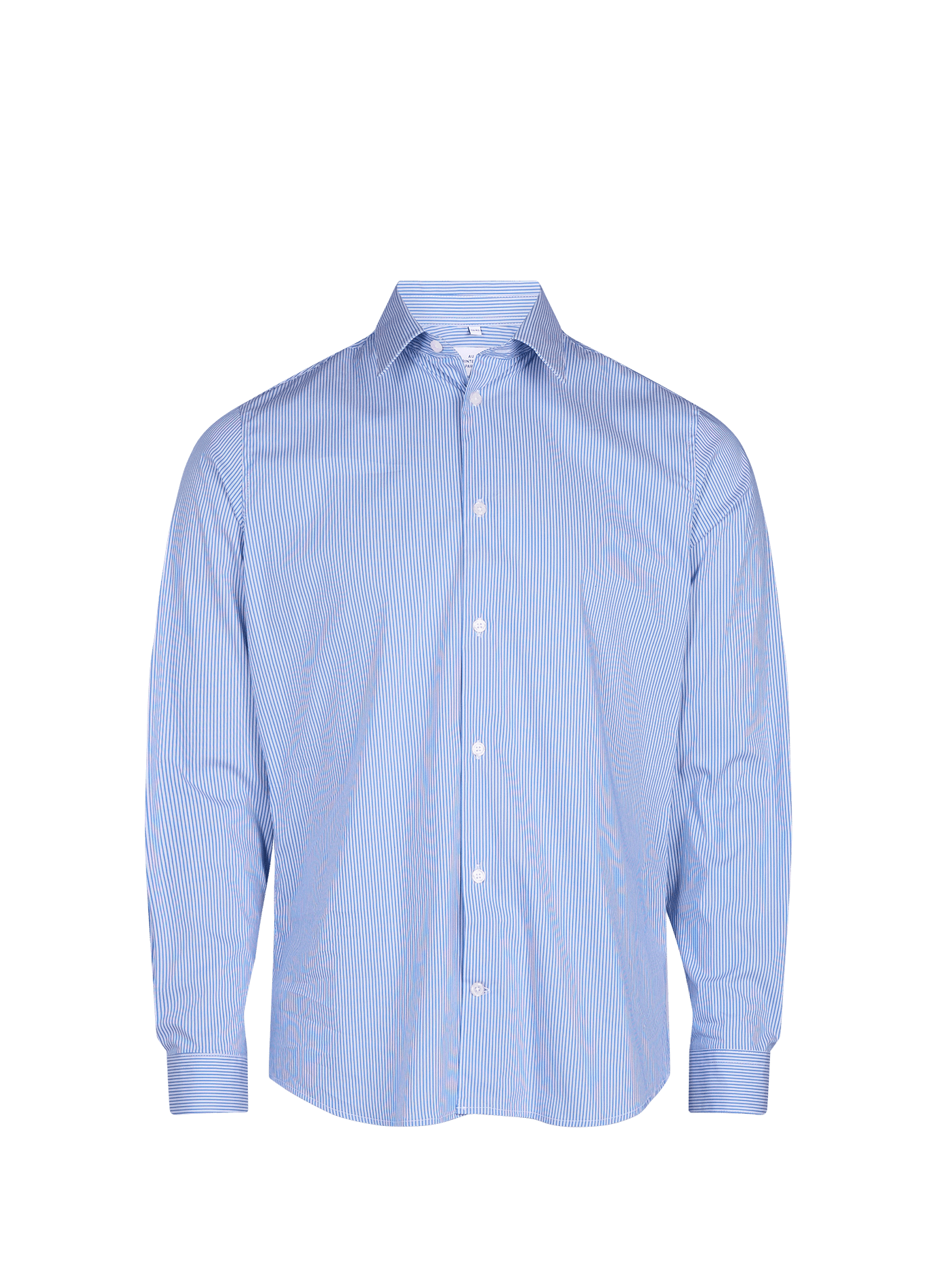 Chemise slim en coton AU PRINTEMPS PARIS Bleu