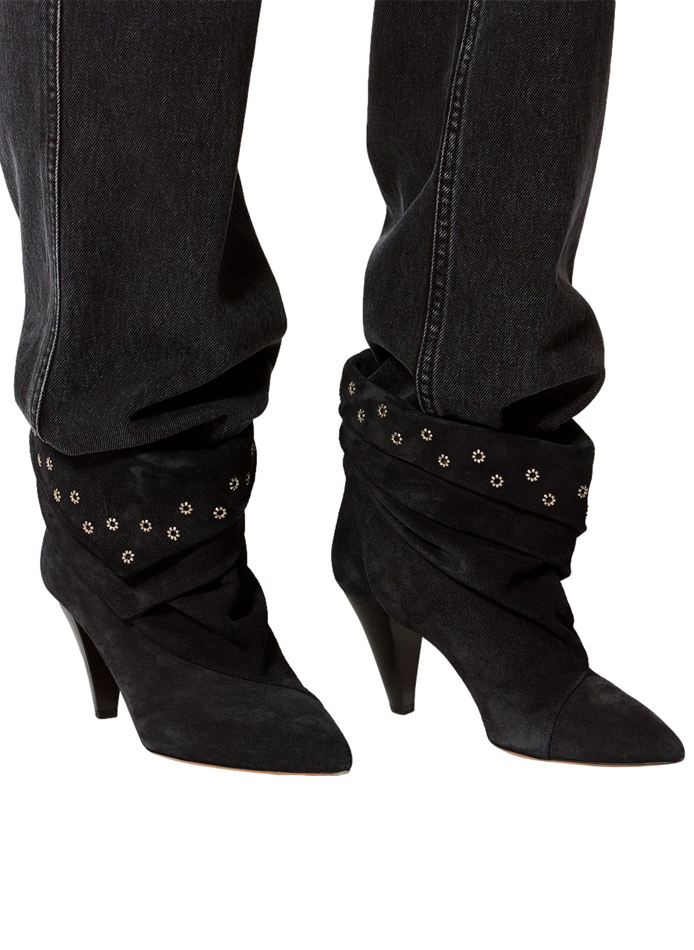 Stiefeletten mit Absätzen aus Veloursleder ISABEL MARANT Schwarz