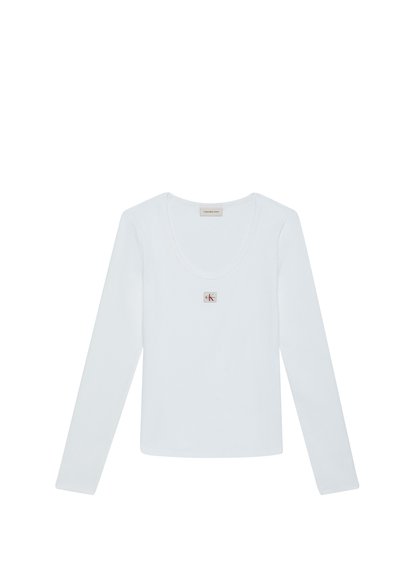 Oberteil mit Logo aus Baumwollmischung CALVIN KLEIN Weiss