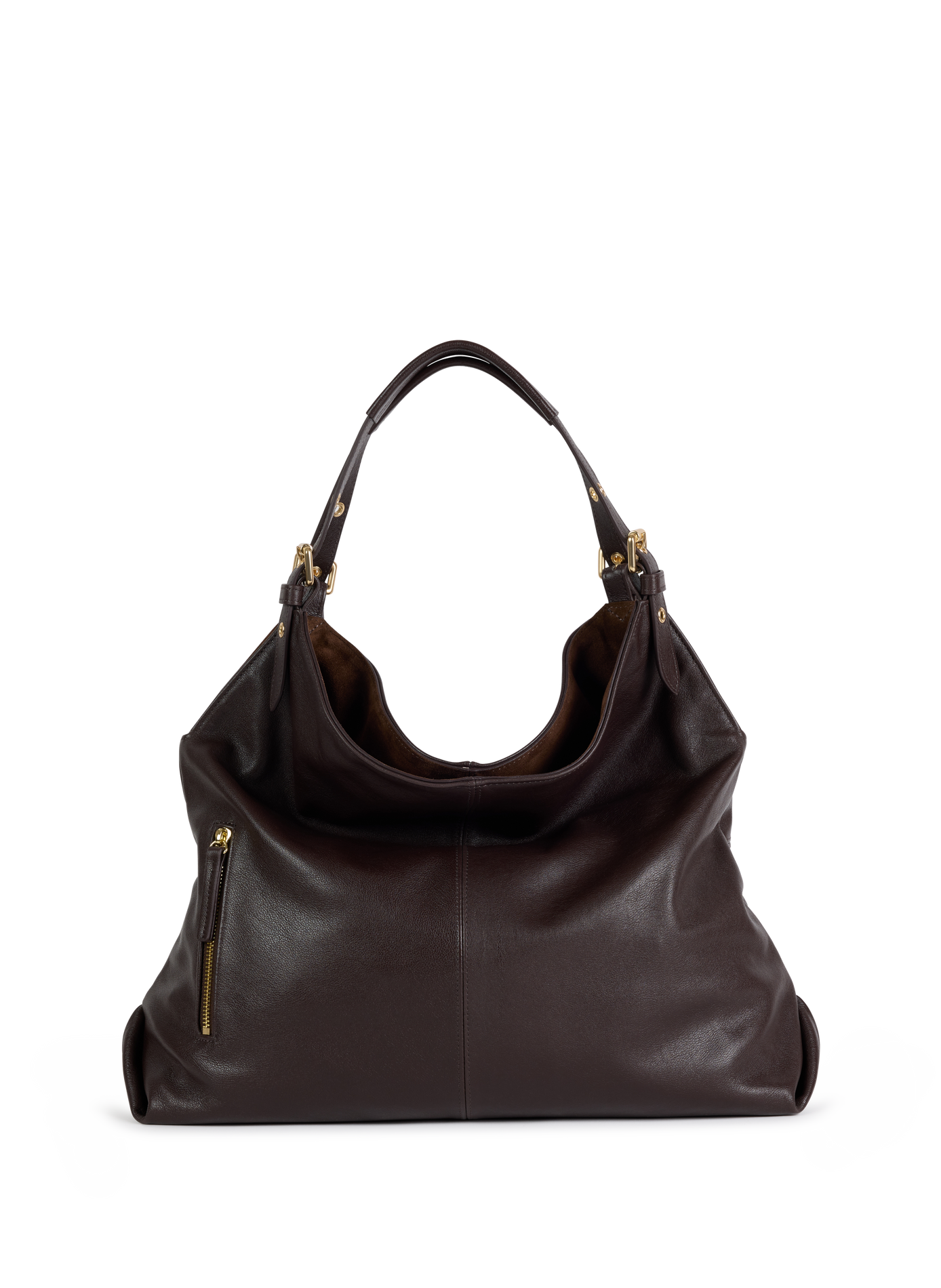 Schultertasche aus Leder NAT & NIN Braun