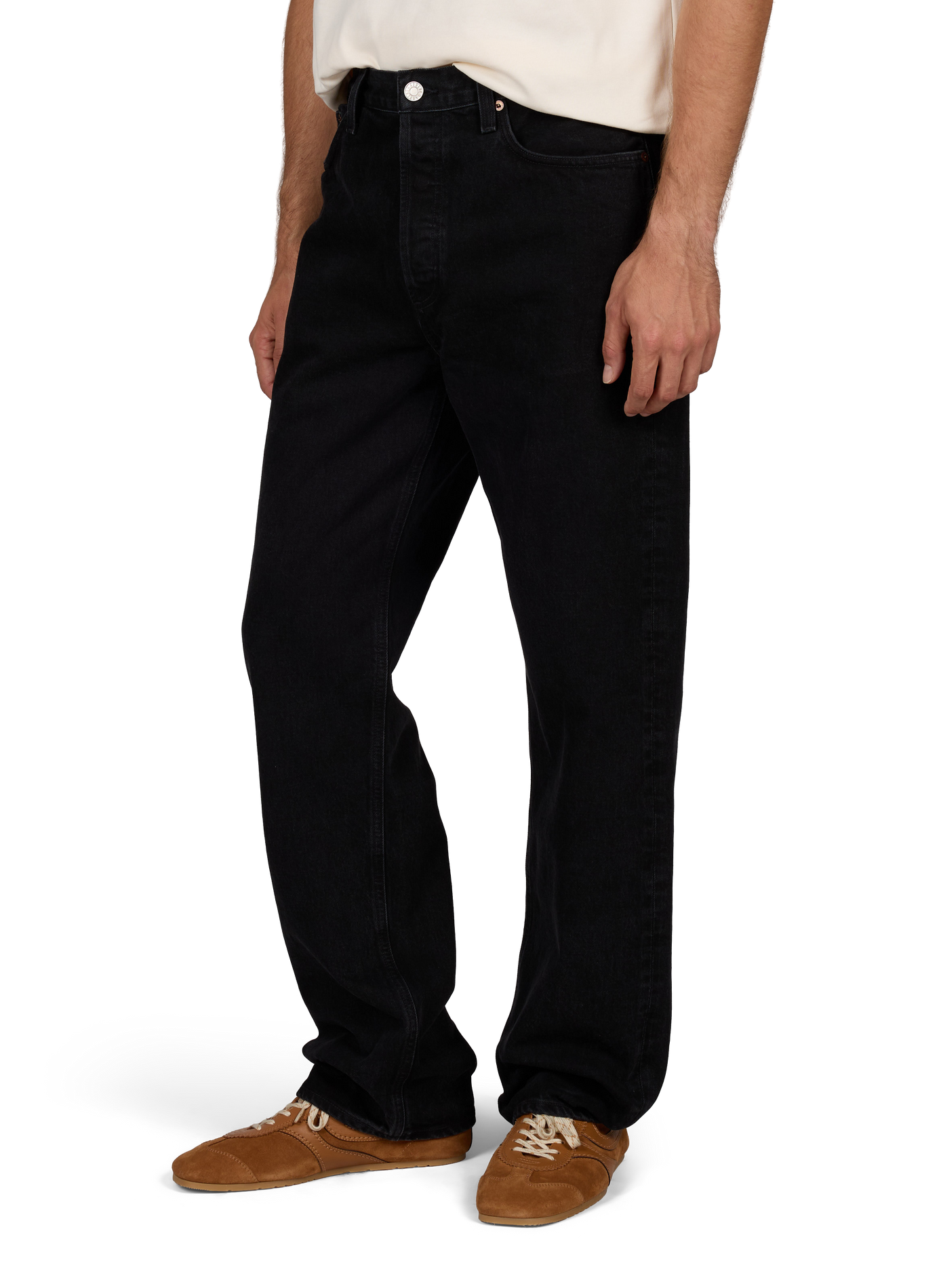 Solid straight-leg jeans AGOLDE Black