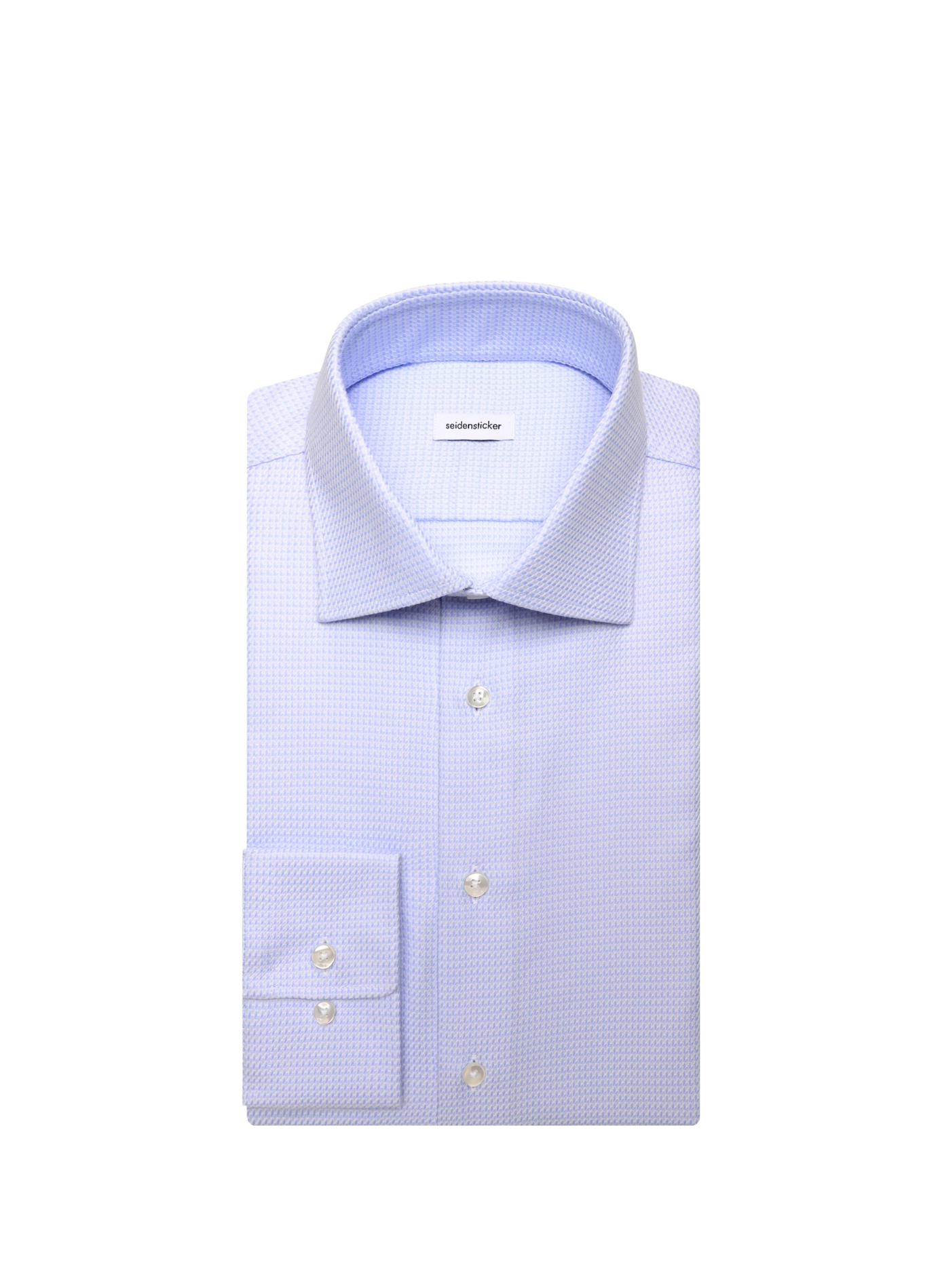 Straight classic collar shirt in cotton SEIDENSTICKER Blue