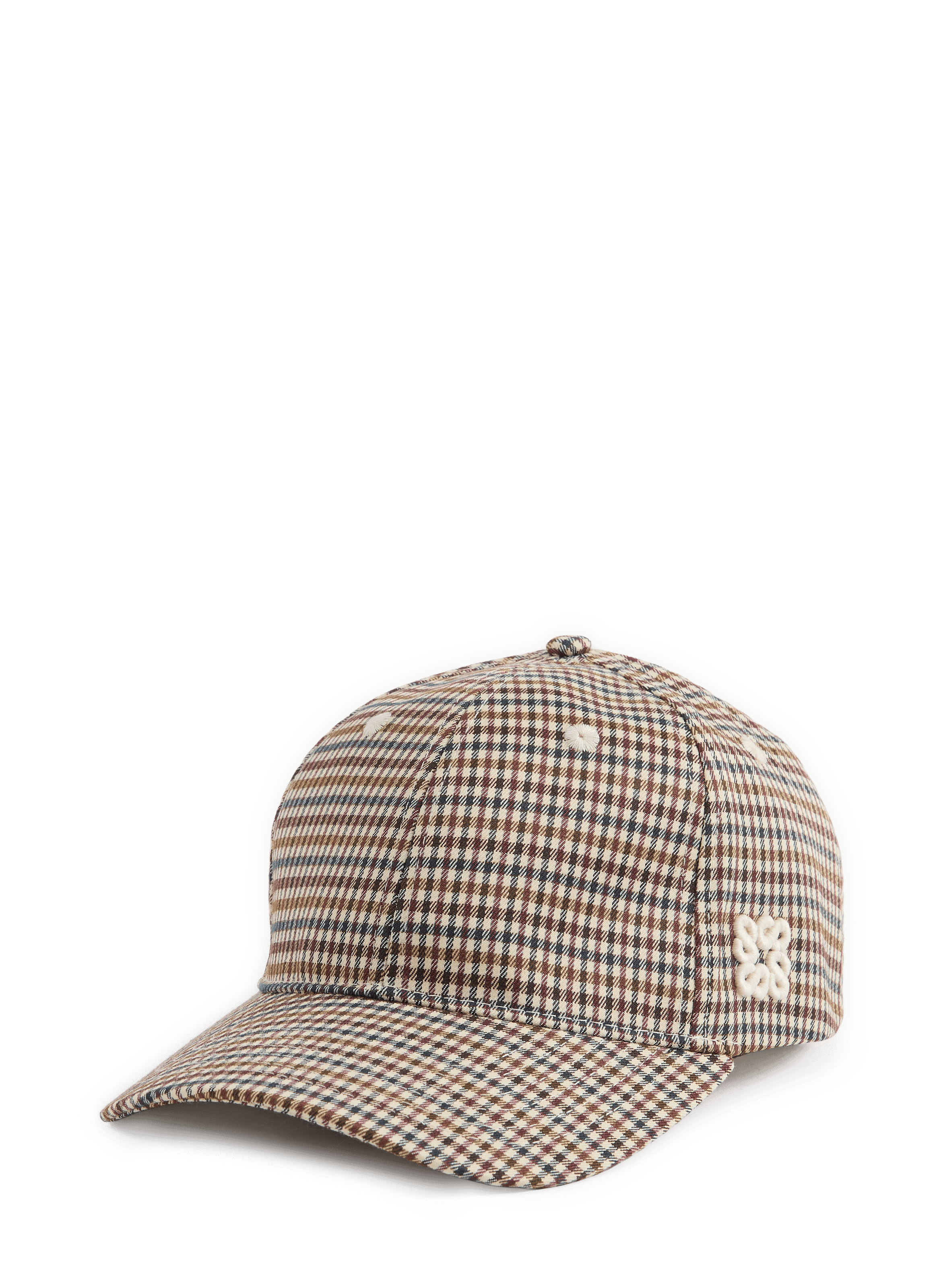 Houndstooth cap SUNCOO Beige