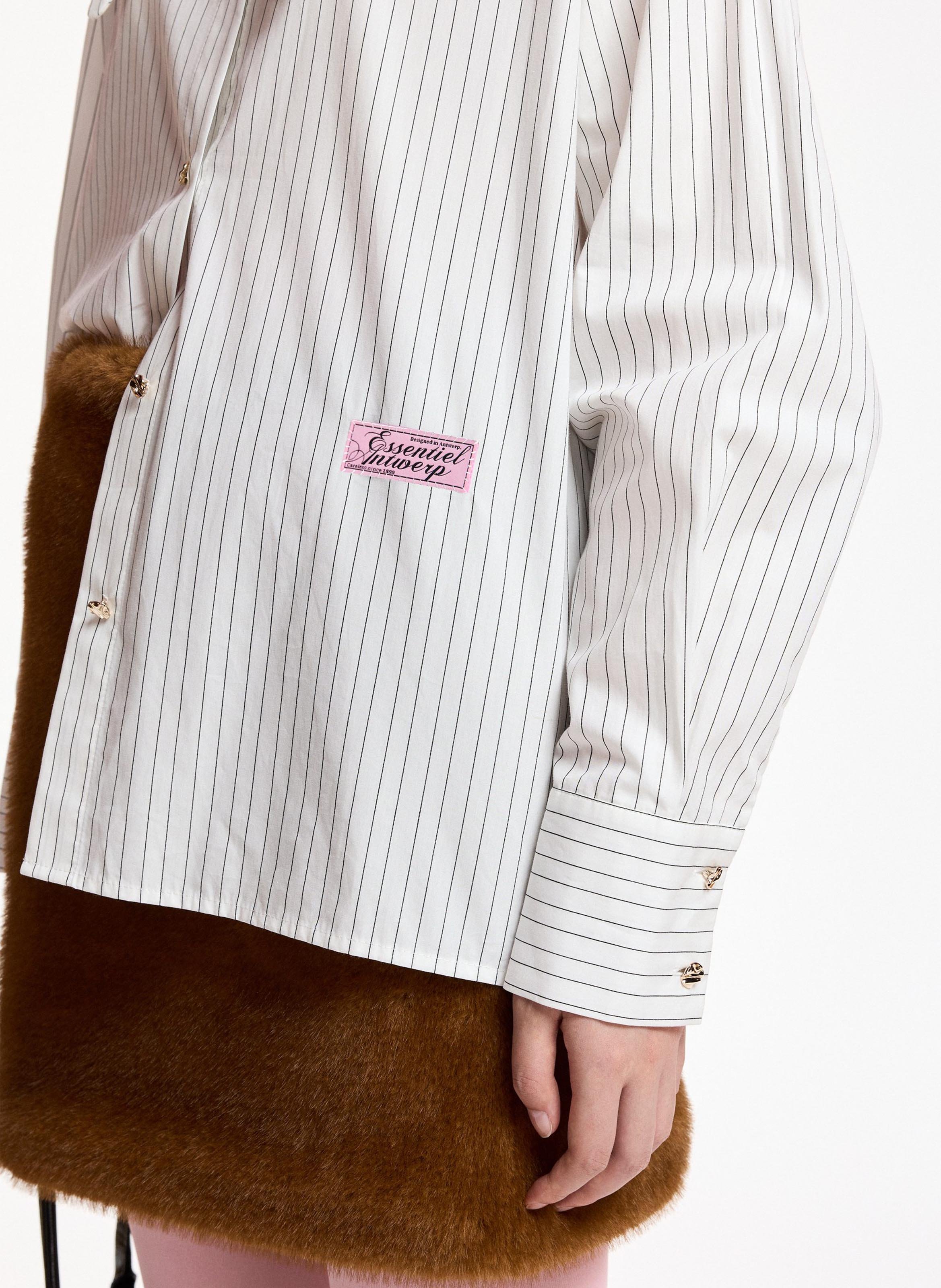 Chemise col en pointe en coton bio kacao ESSENTIEL ANTWERP Blanc