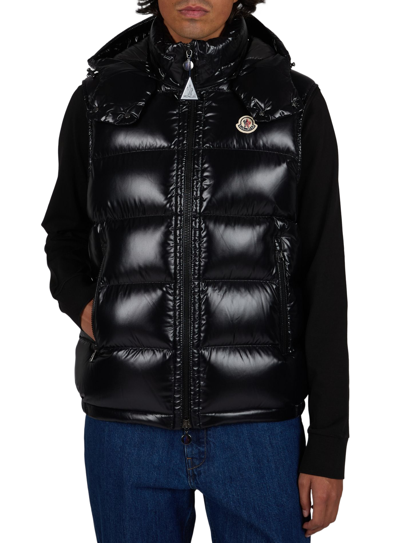 Bodywarmer met afneembare capuchon MONCLER Zwart