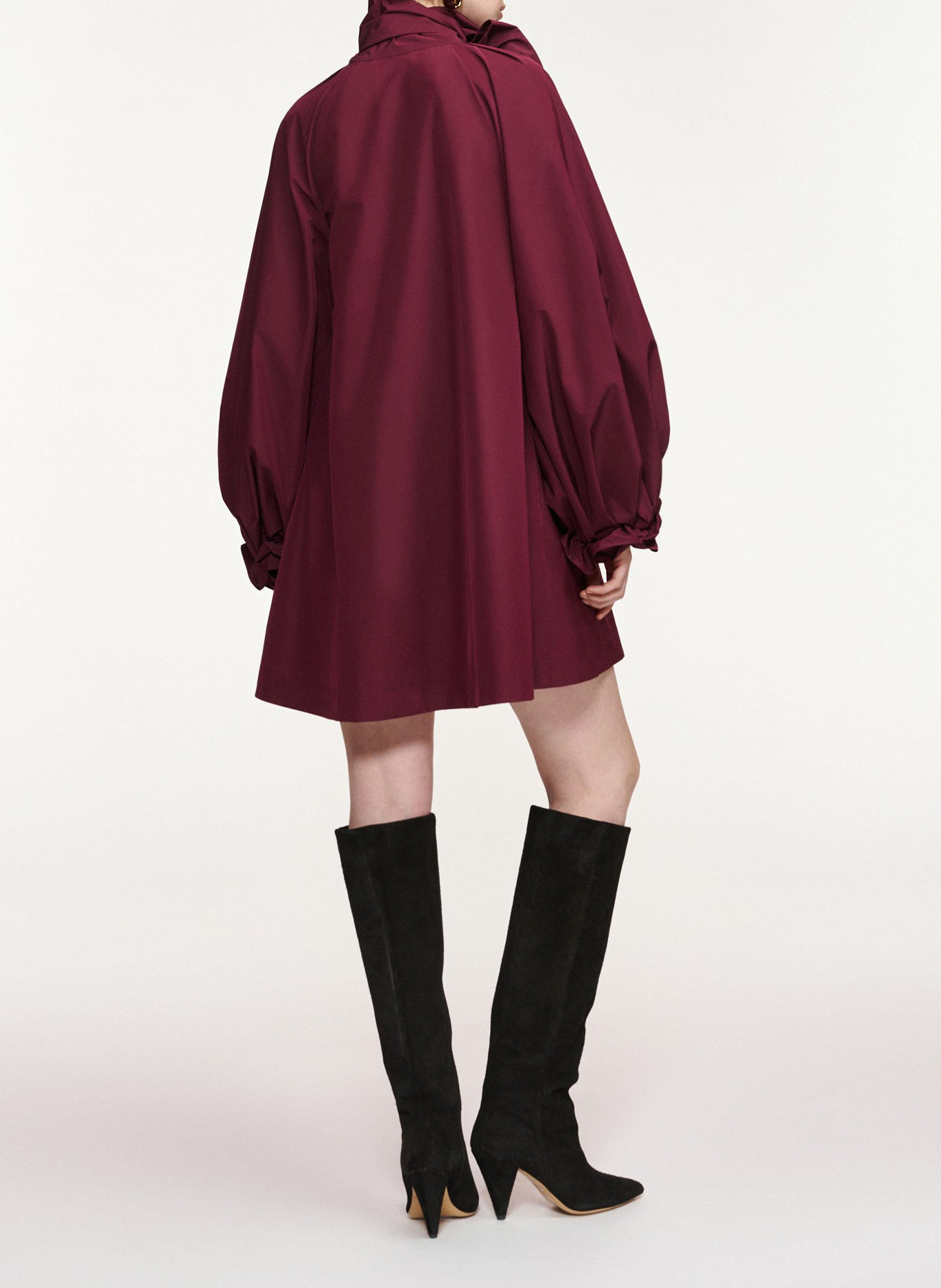 Robe oversize col lavallière évasée khai ESSENTIEL ANTWERP Rouge