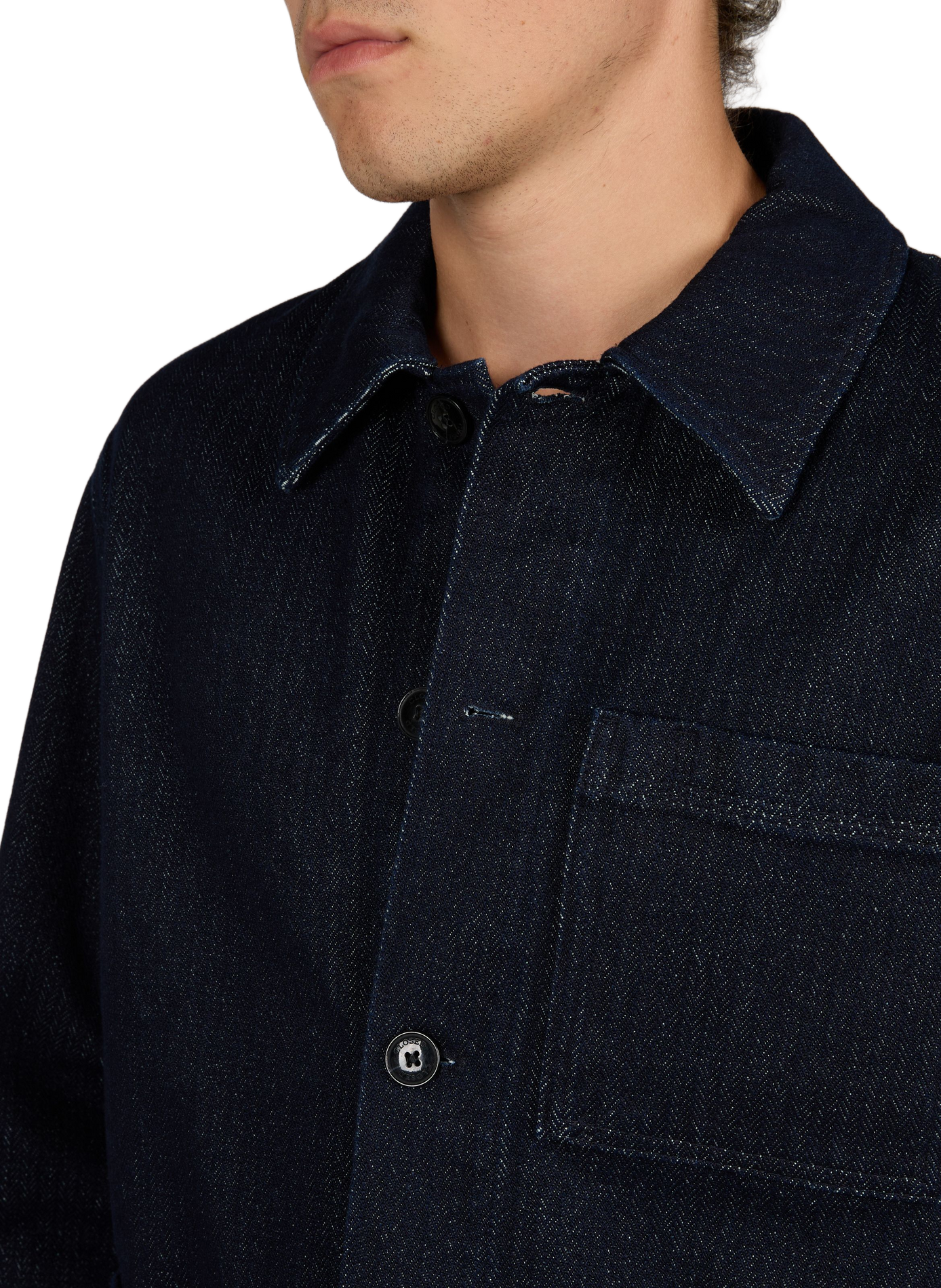 Straight denim jacket in cotton | Blue CLOSED Men