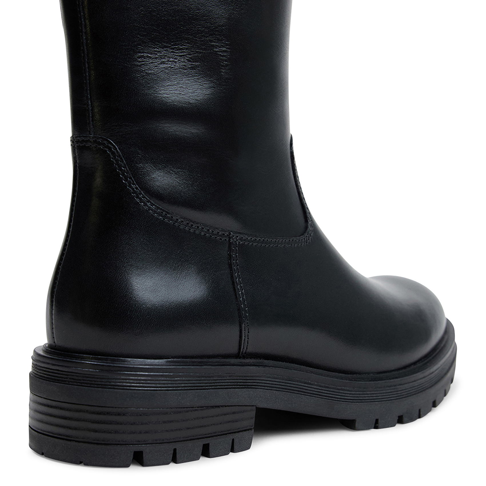 Bottes hautes unies en cuir agilus JONAK Noir