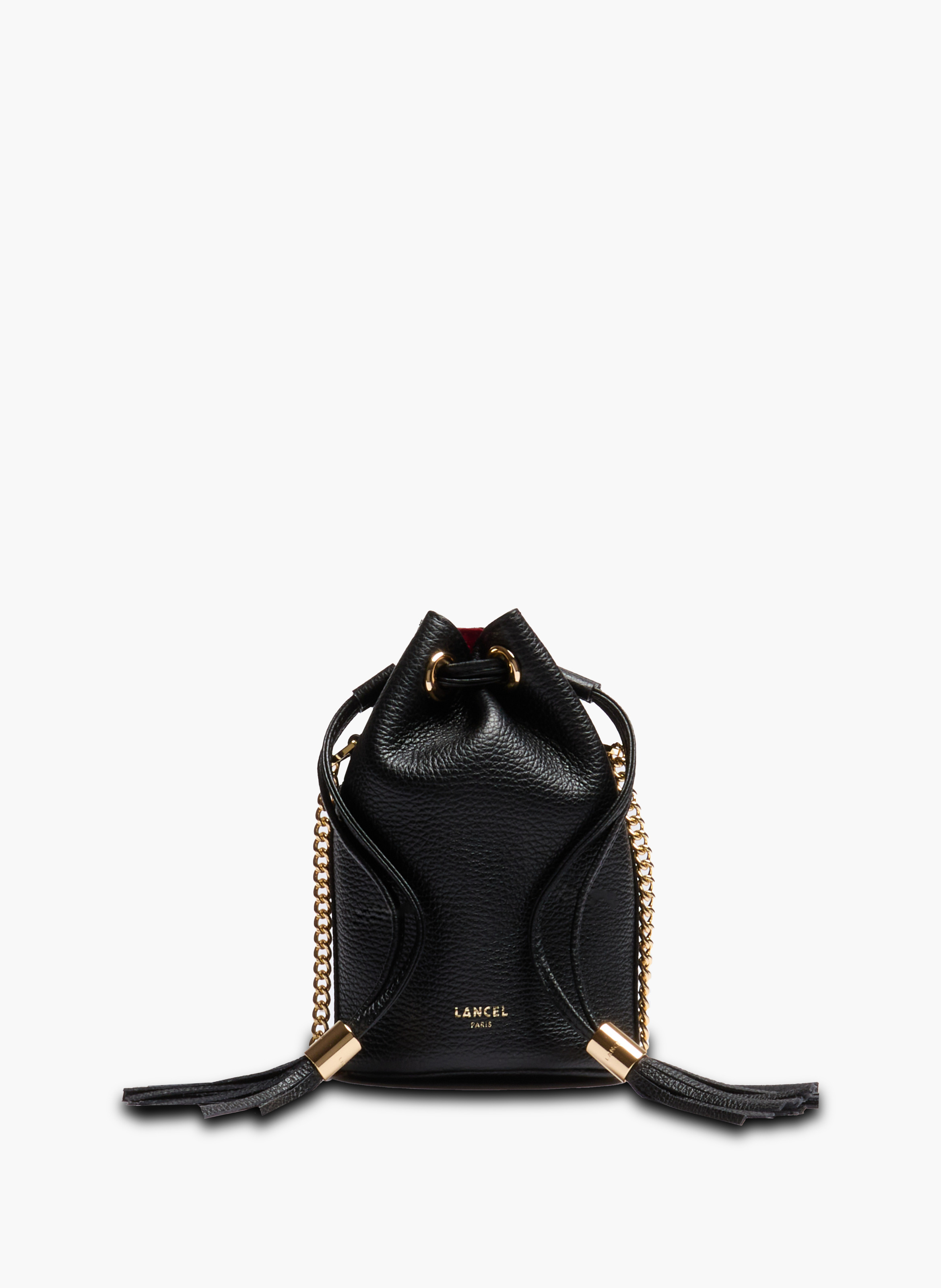 Mini sac seau premier flirt de lancel en cuir LANCEL Noir