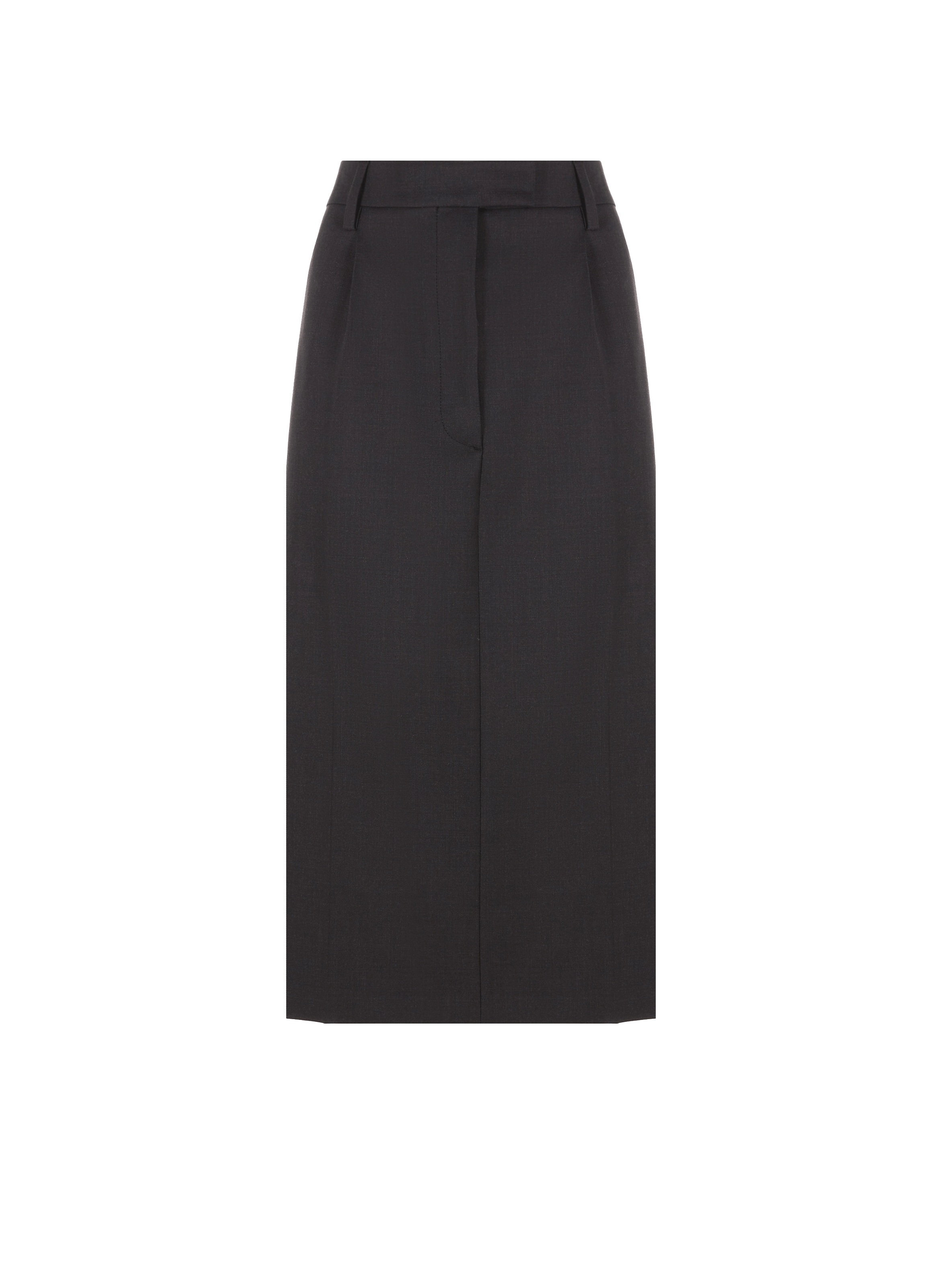 Jupe droite en laine vierge PRADA Gris