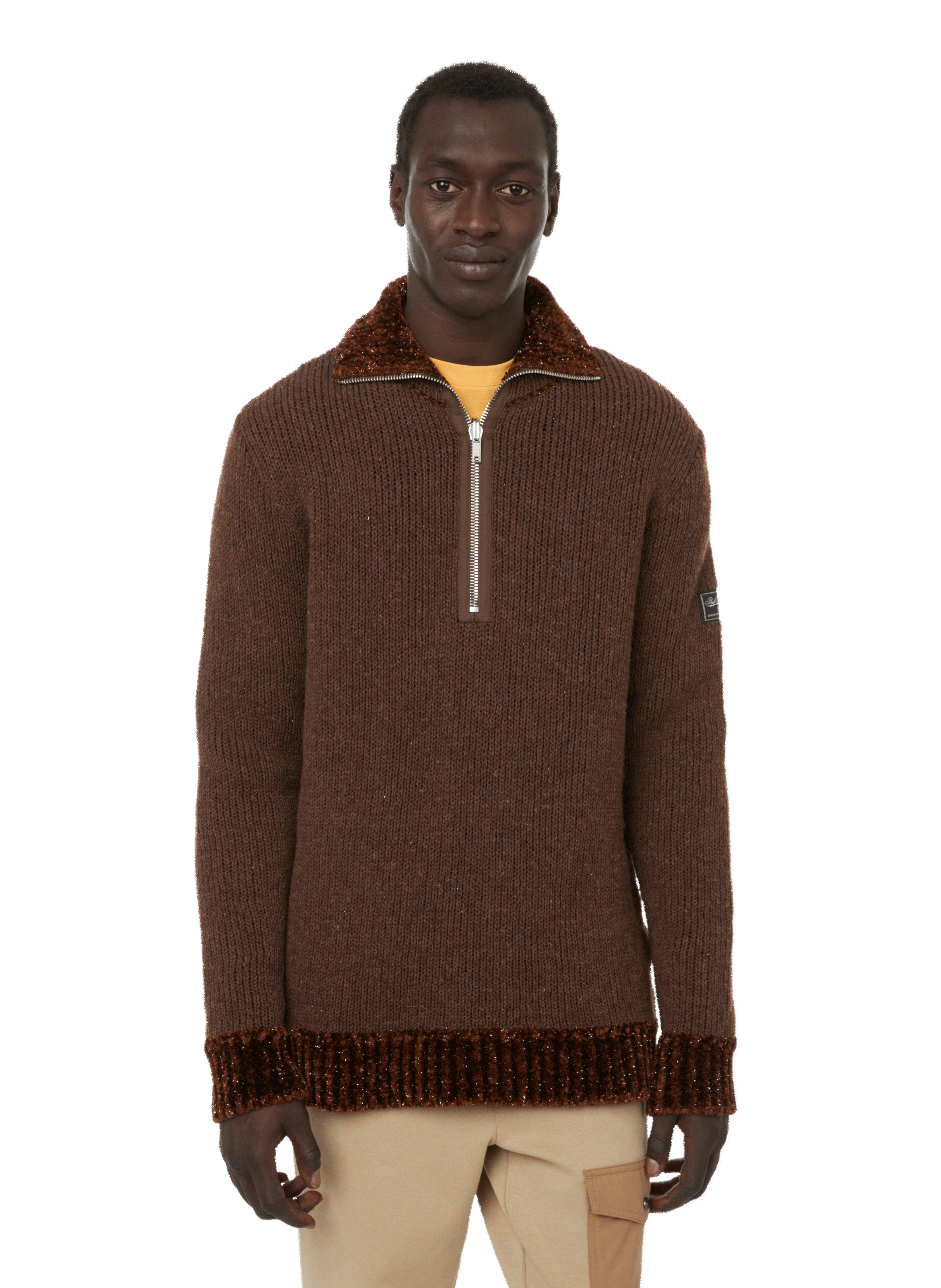WOOL-BLEND HALF-ZIP JUMPER - RAF SIMONS for MEN | Printemps.com