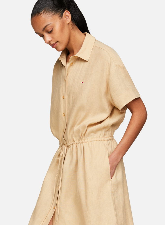Linen shirt dress TOMMY HILFIGER