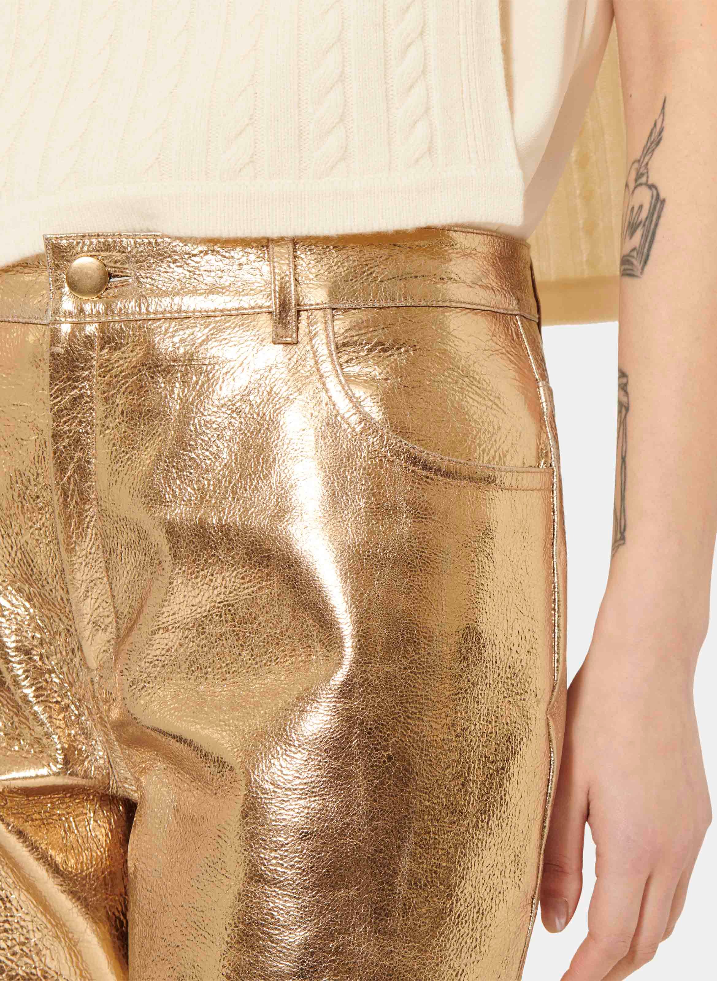 Pantalon pietra TARA JARMON Doré