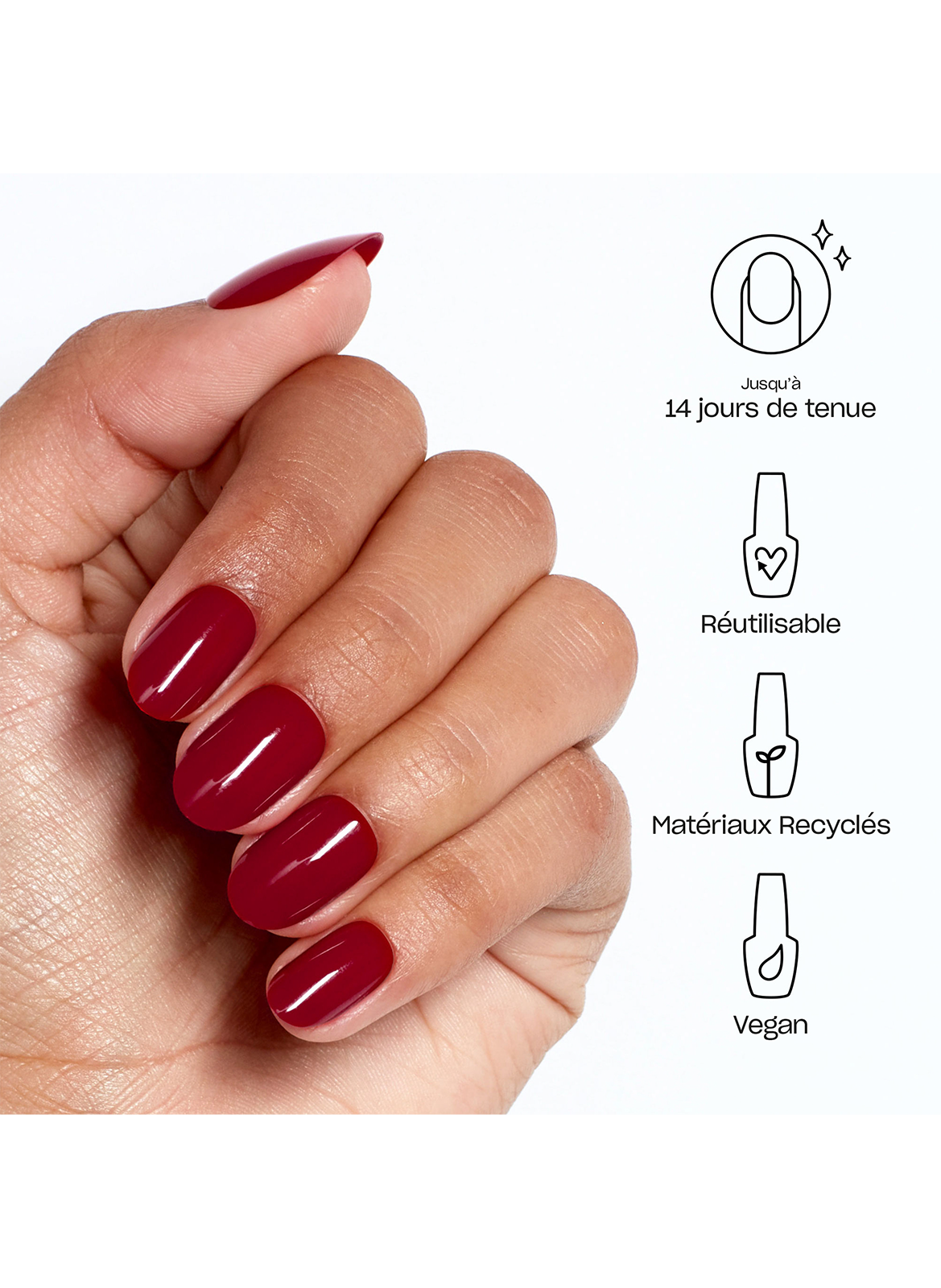 Big Apple Red - xPRESS/ON - Reusable Fake Nails OPI Rouge