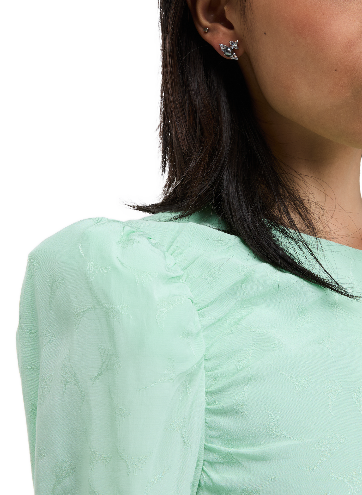 Robe courte froncée  ROTATE Vert