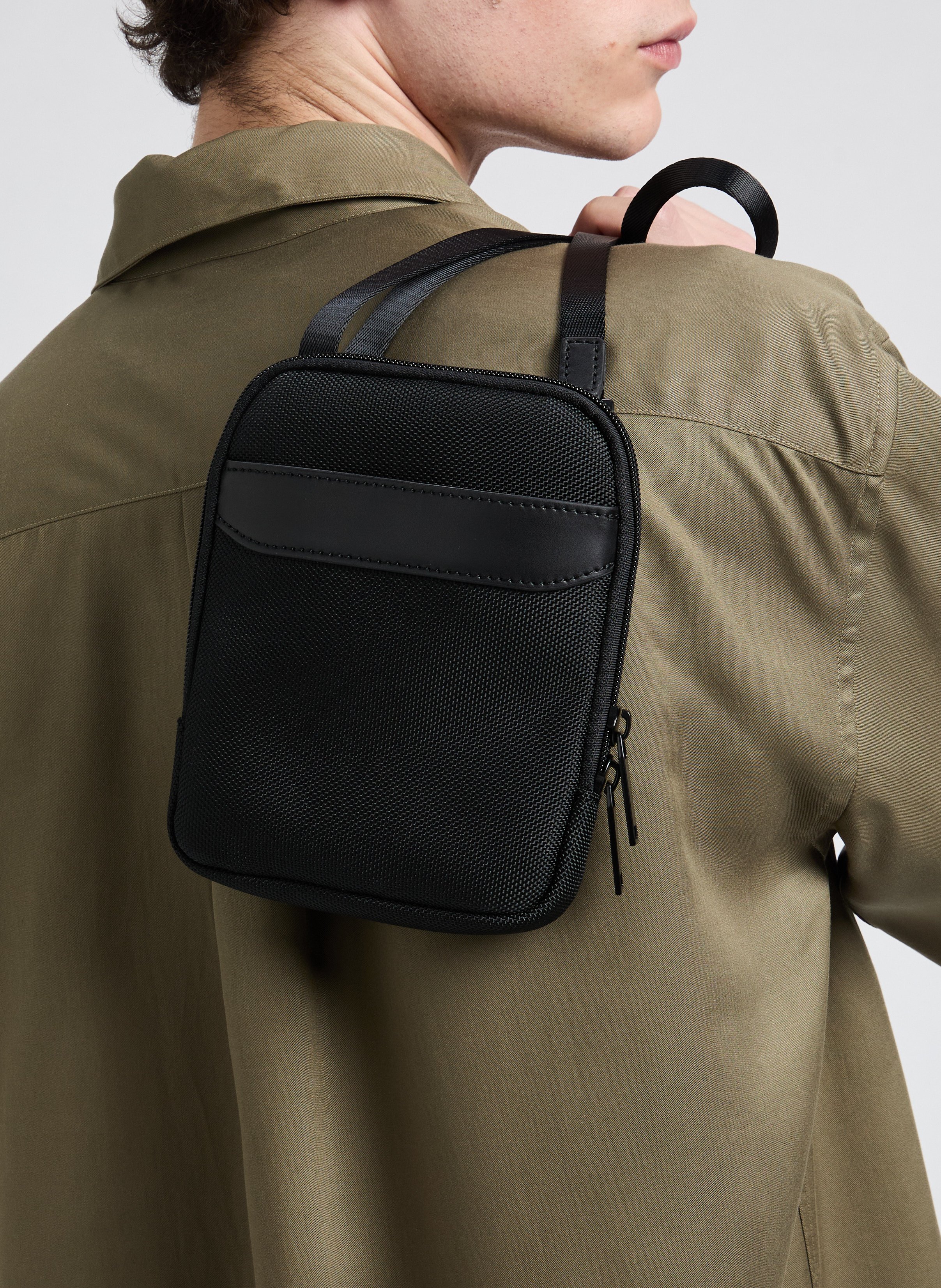 Bi-material pouch SAISON 1865 Black